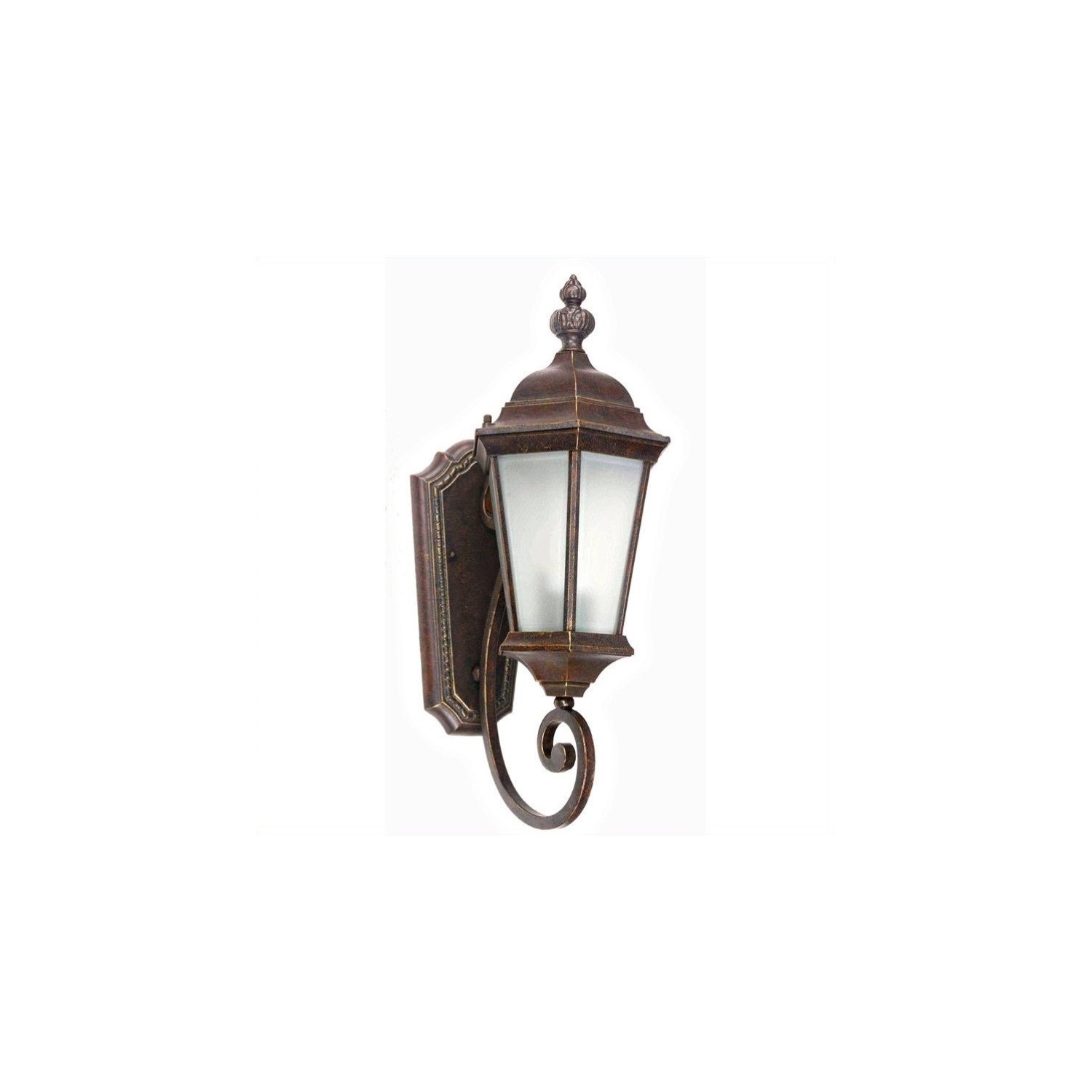Yosemite Home Decor Brielle 1 Light Exterior Lights Wall Mount in Brown
