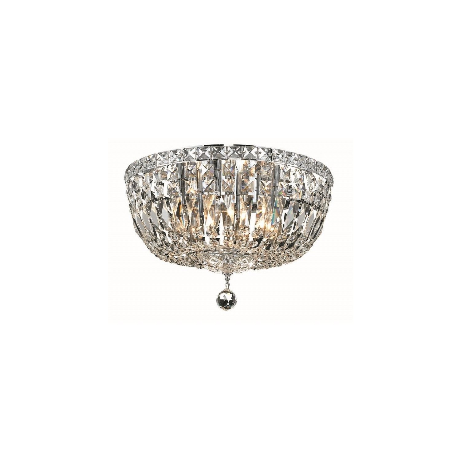 Elegant Lighting Tranquil 16" 6 Light Royal Crystal Flush Mount