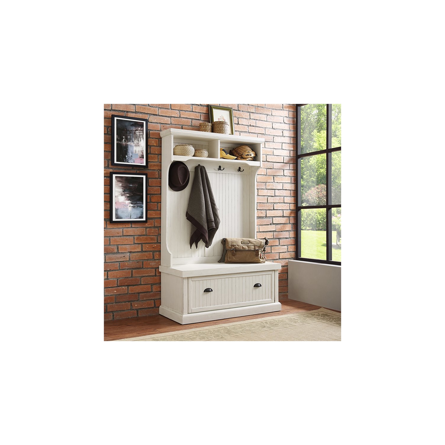 Crosley Seaside Hall Tree in White
