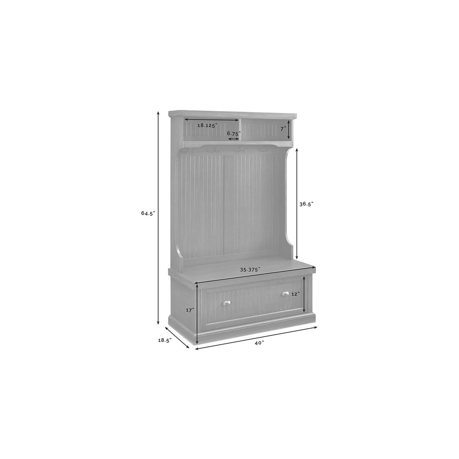 Crosley Seaside Hall Tree in White