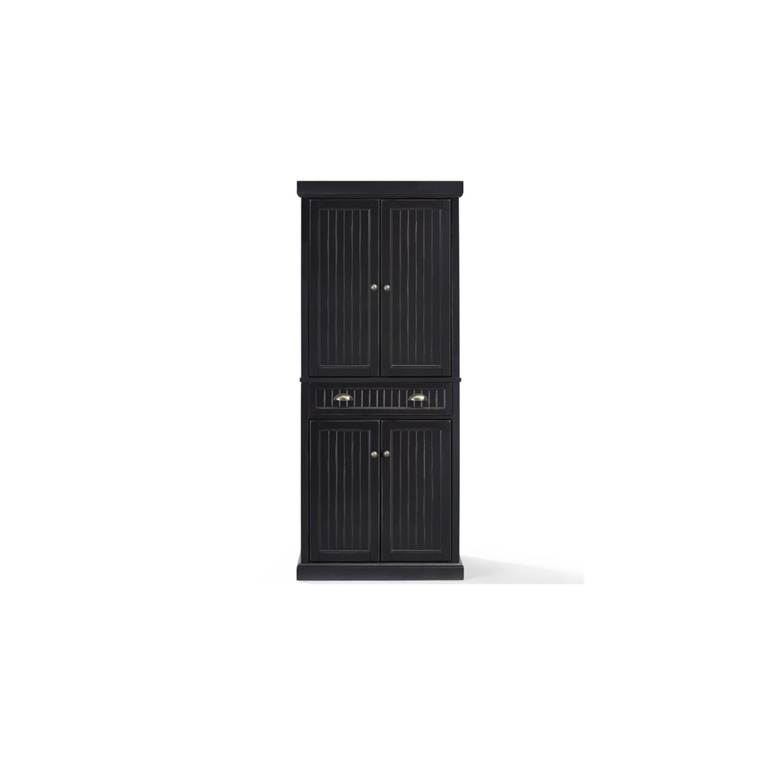 Garde-manger de style côtier à 4 portes Seaside de Crosley, noir