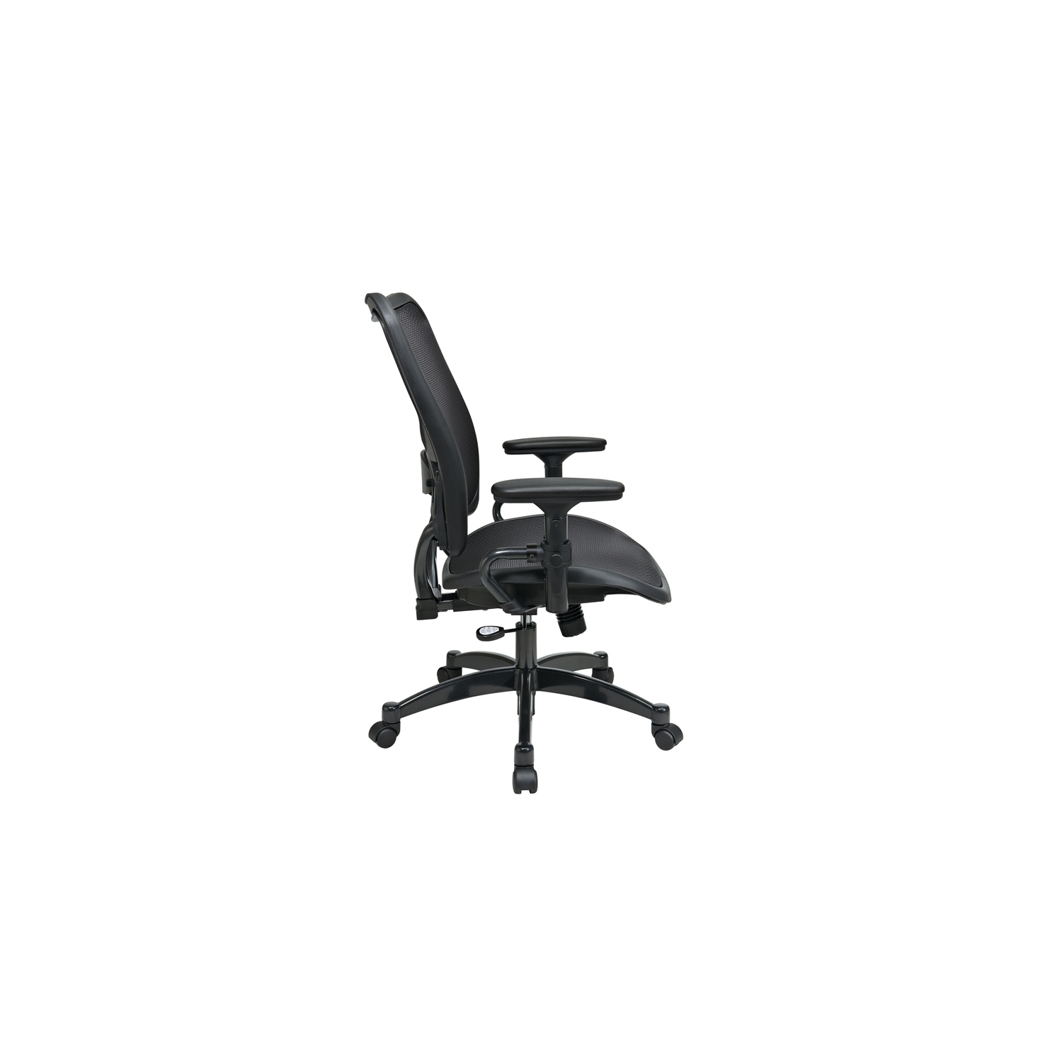 Air Grid Black Fabric Seat Back Adjustable Arms and Lumbar Managers Chair