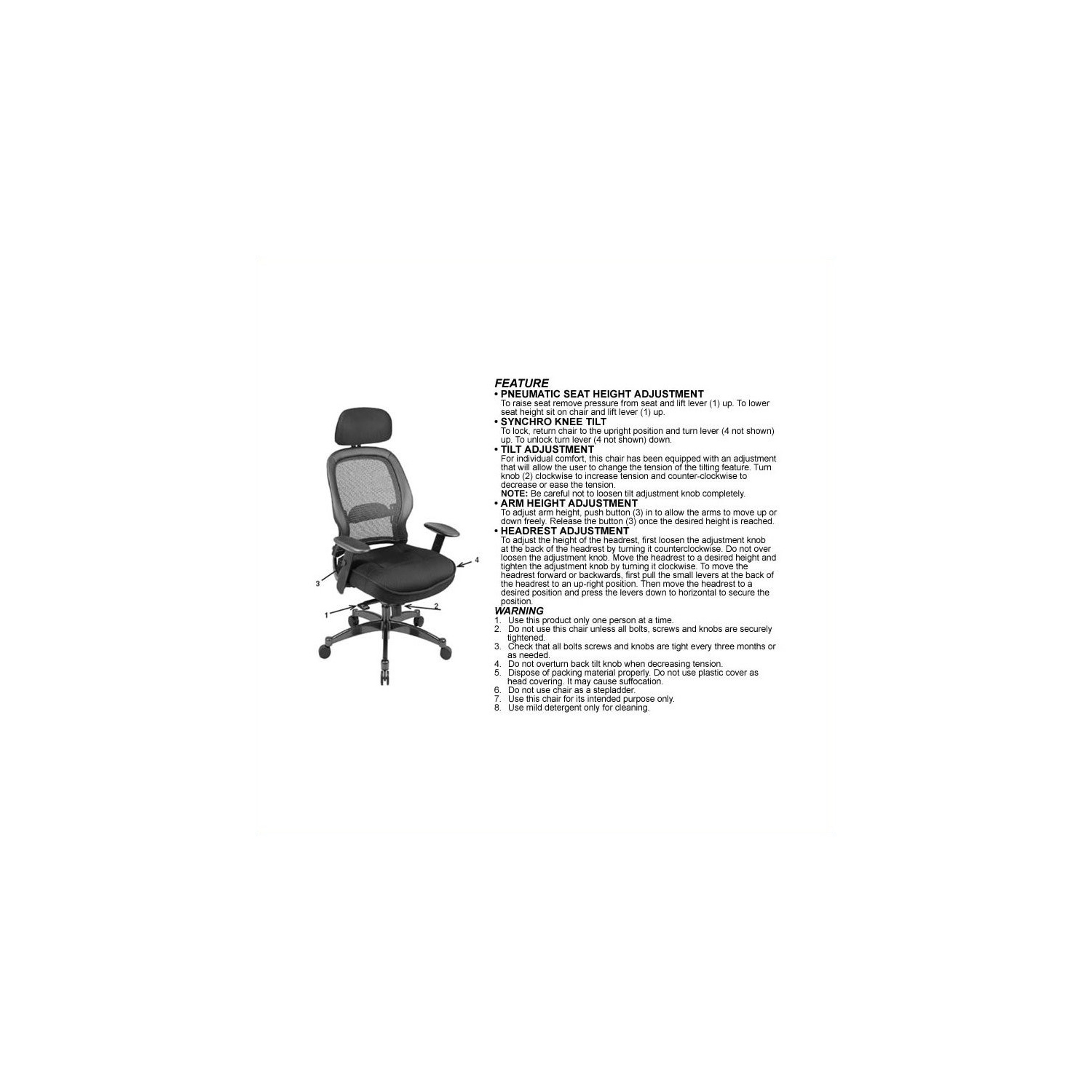 SPACE Deluxe Black Matrex Back Executive Office Chair with Mesh Seat