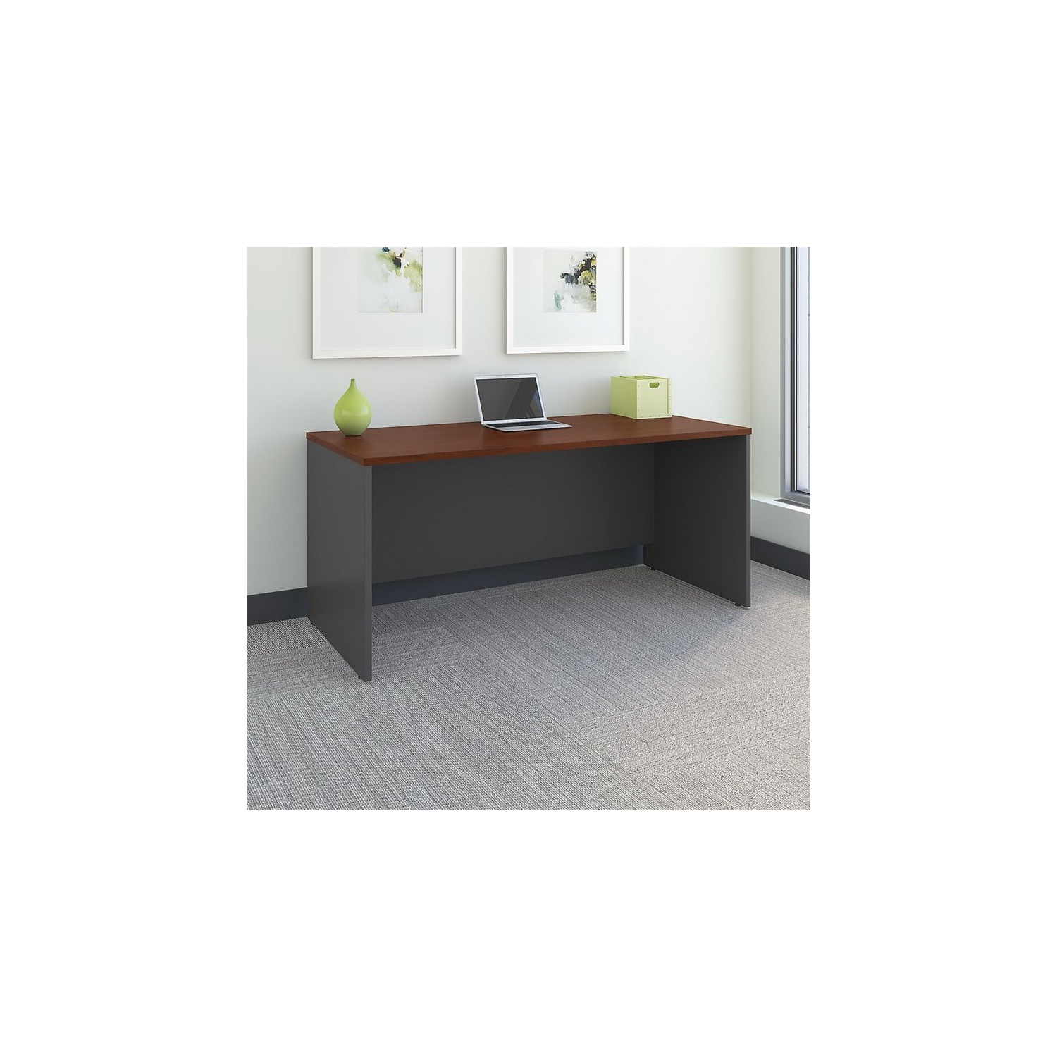 Series C 66W x 30D Office Desk in Hansen Cherry - Engineered Wood