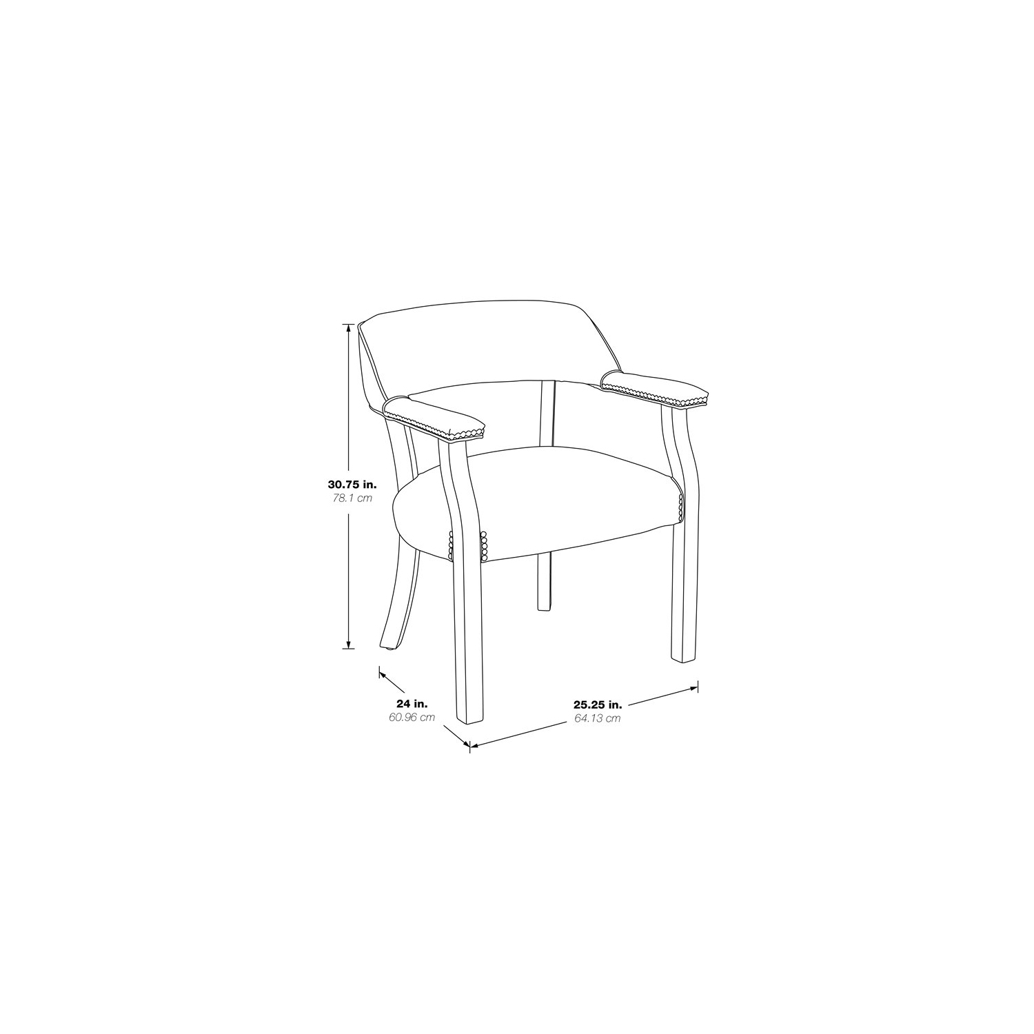 Traditional Guest Chair in Oxblood Red Vinyl