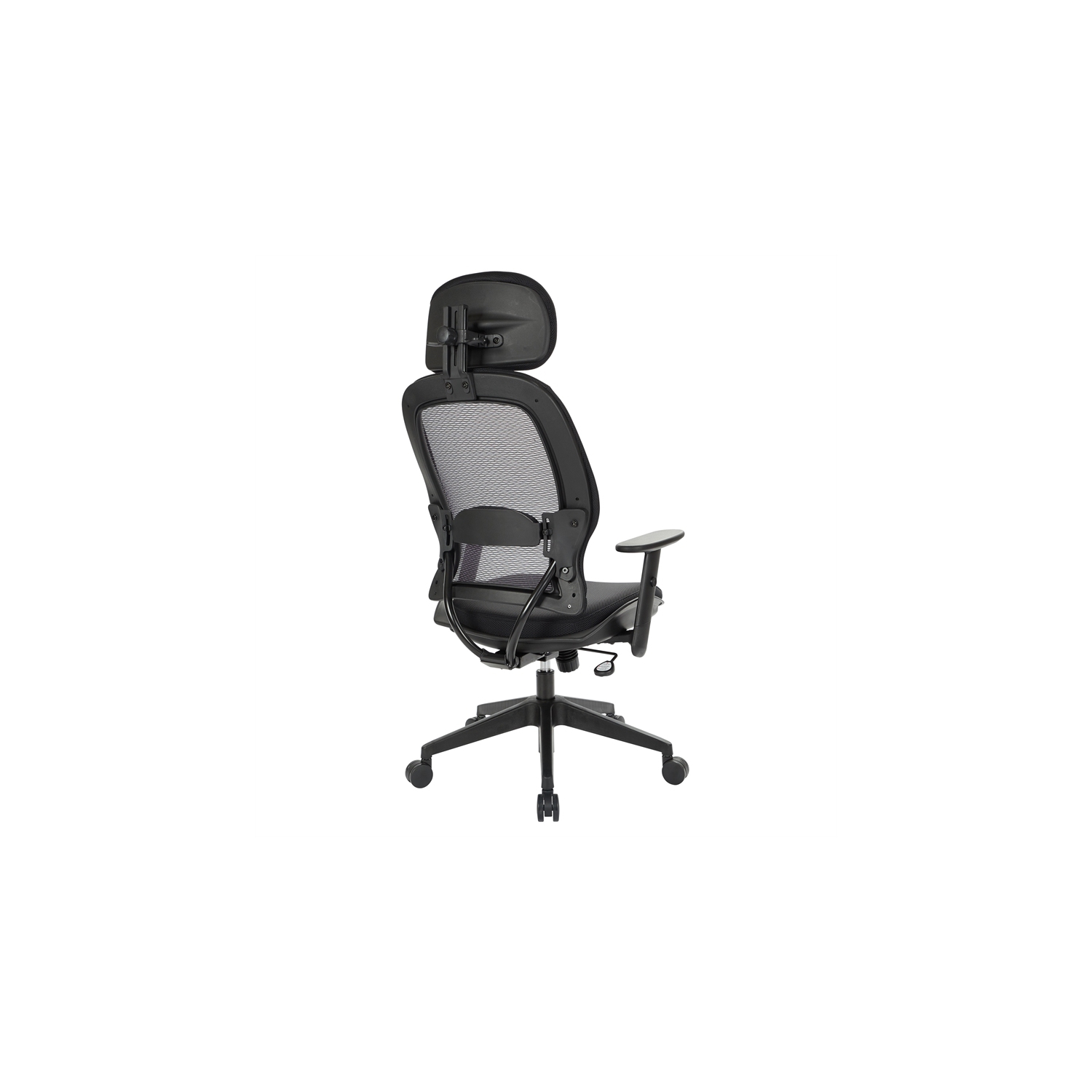 Professional AirGrid Black Back and Mesh Fabric Seat Chair Adjustable Headrest