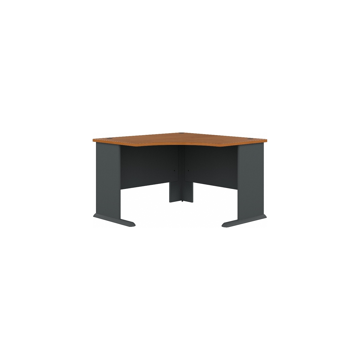Series A 48W Corner Desk in Natural Cherry and Slate - Engineered Wood