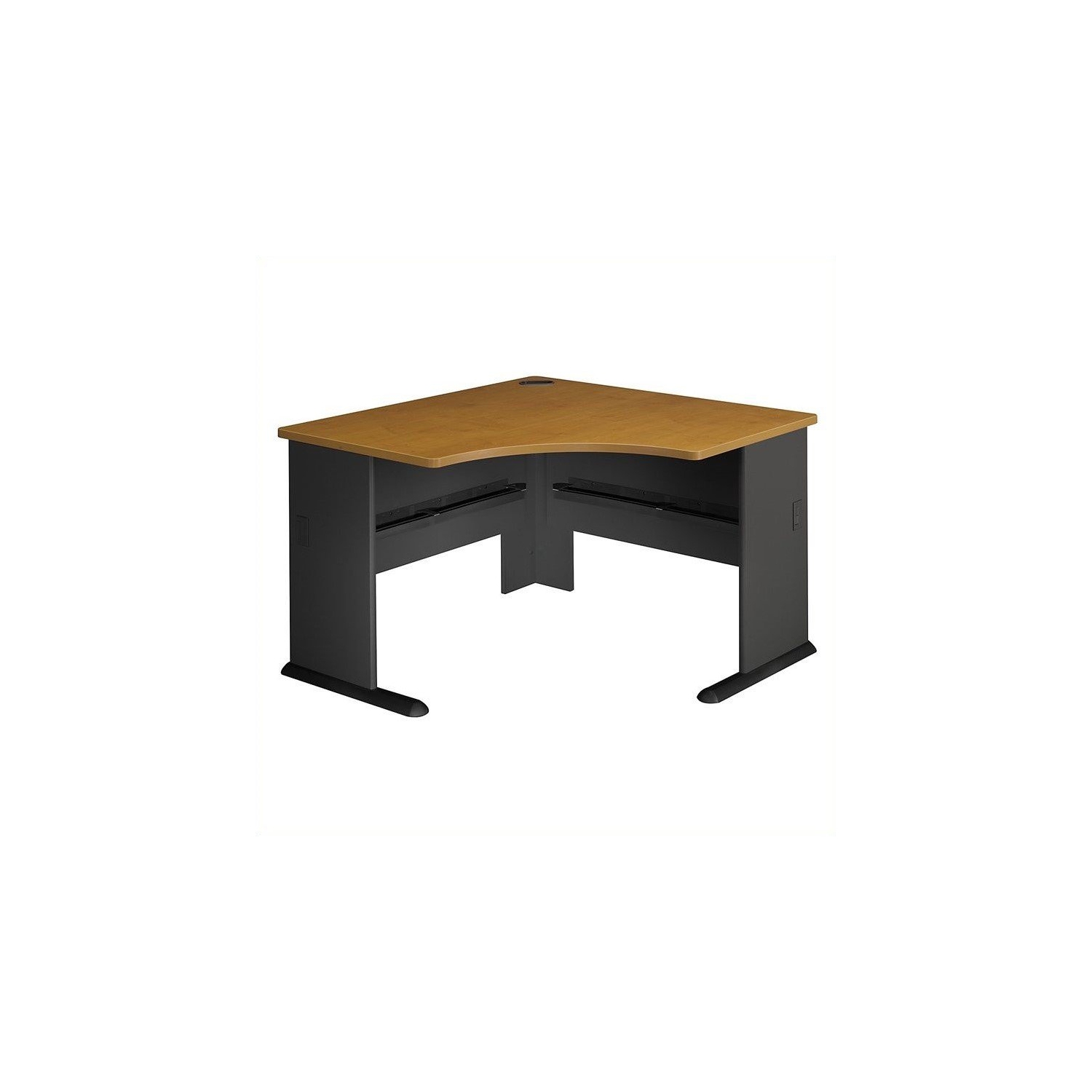 Series A 48W Corner Desk in Natural Cherry and Slate - Engineered Wood
