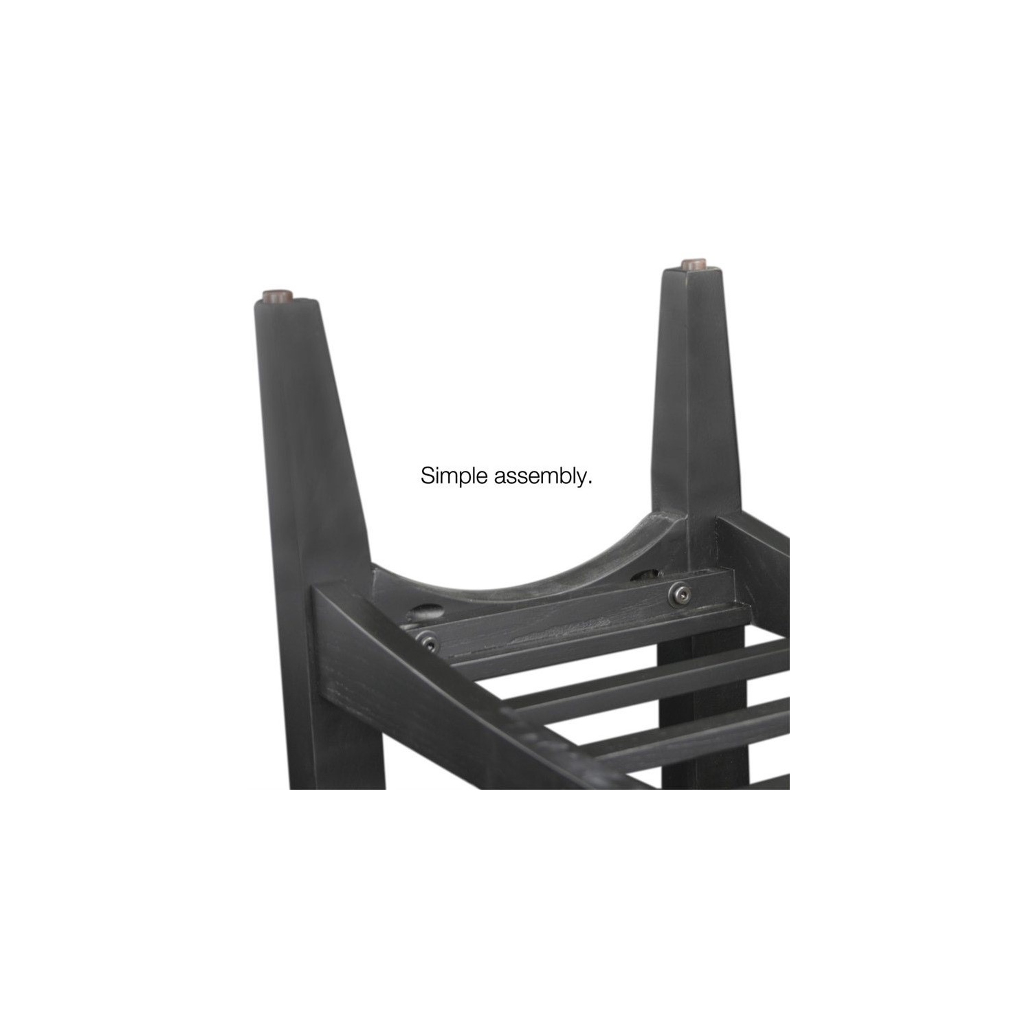 Support à vin Mission en bois avec tiroirs de rangement de Léck Furniture, noir