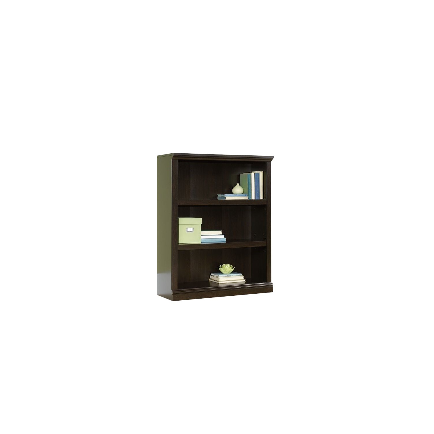 Sauder – Bibliothèque à 3 tablettes Select en bois Jamocha