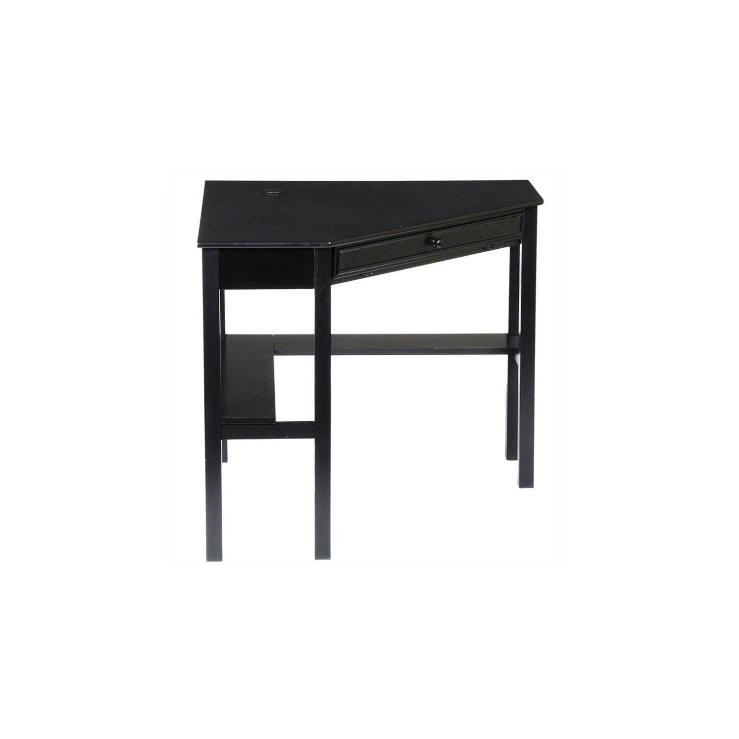 SEI Furniture Alexander Corner Computer Desk in Painted Black