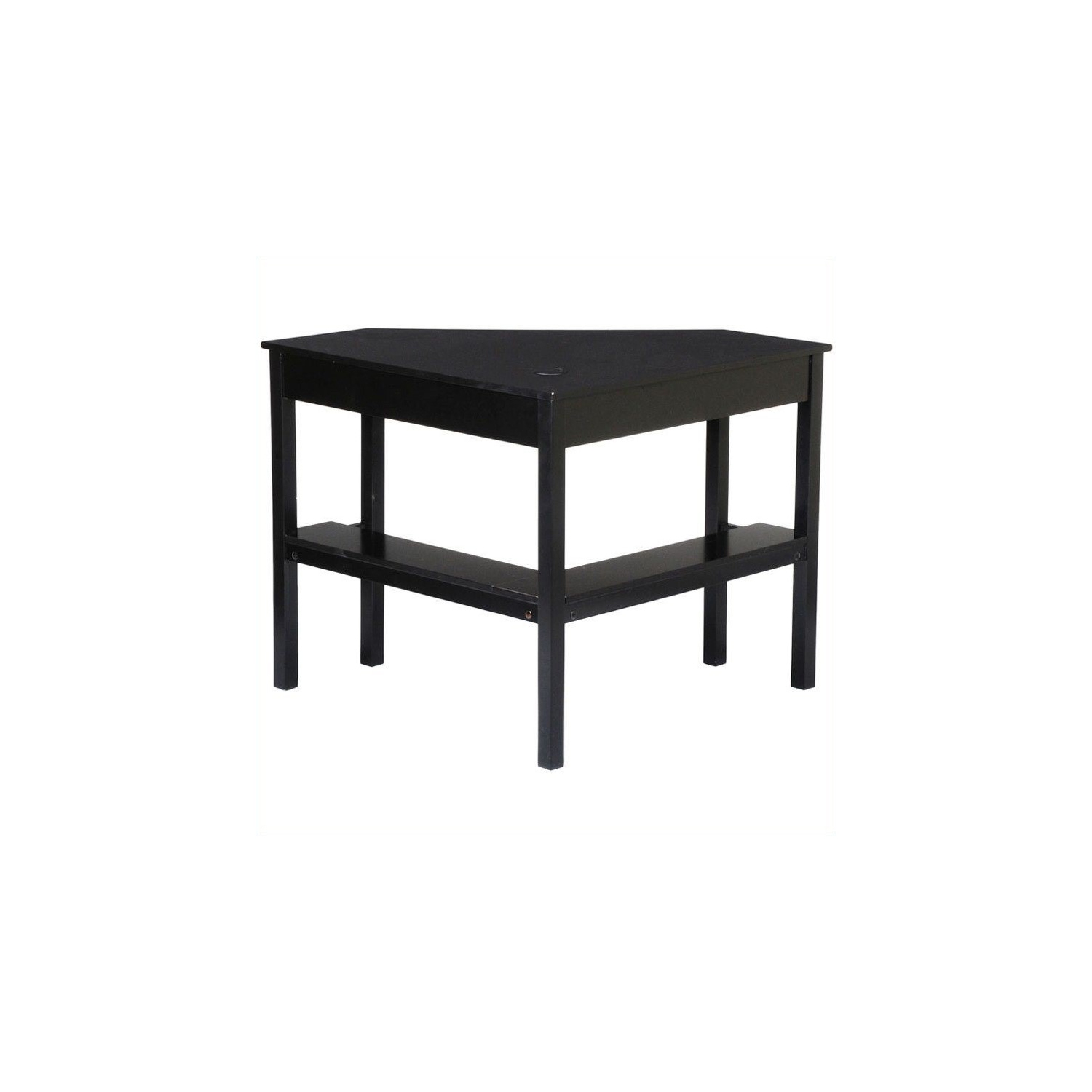SEI Furniture Alexander Corner Computer Desk in Painted Black