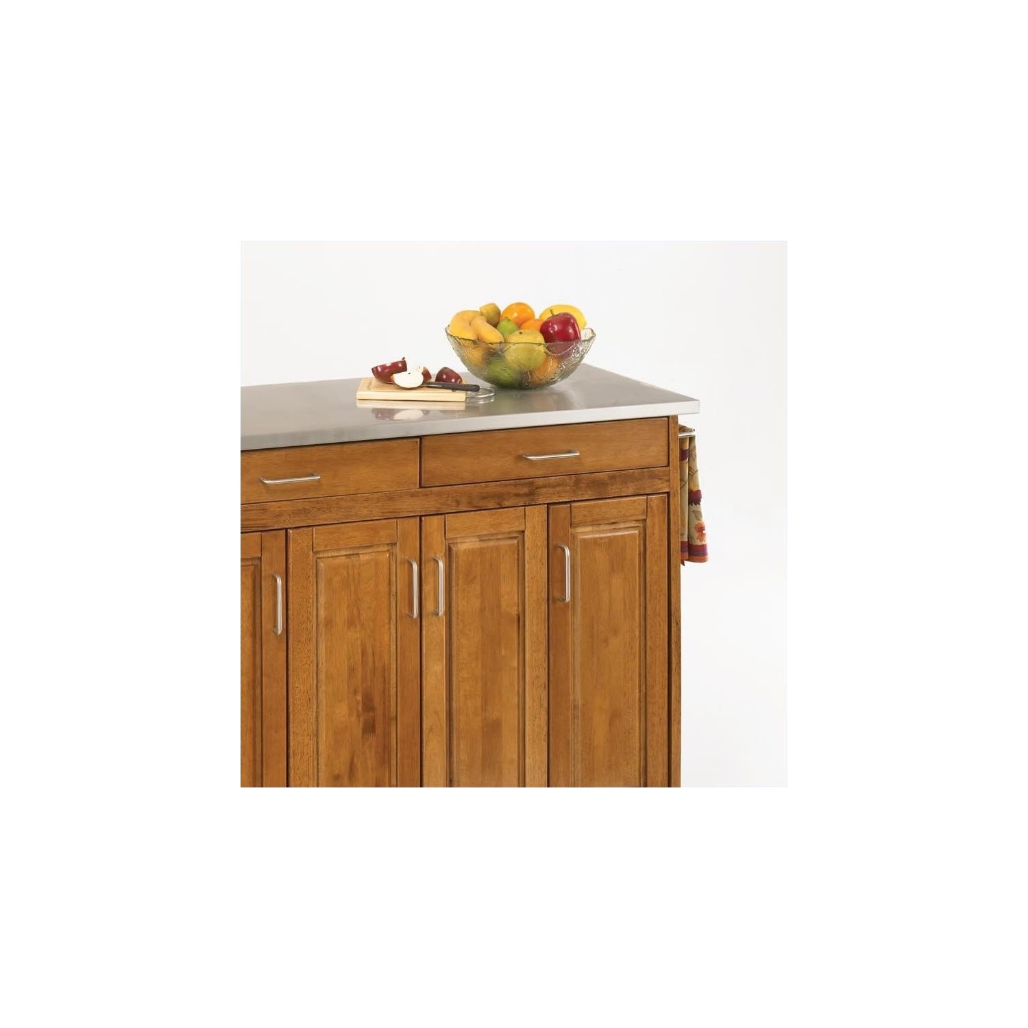Homestyles Create-a-Cart Wood Kitchen Cart in Brown