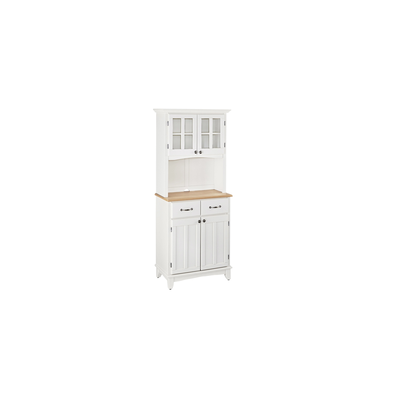 Buffet de buffets en bois avec huche en blanc cassé de Homestyles