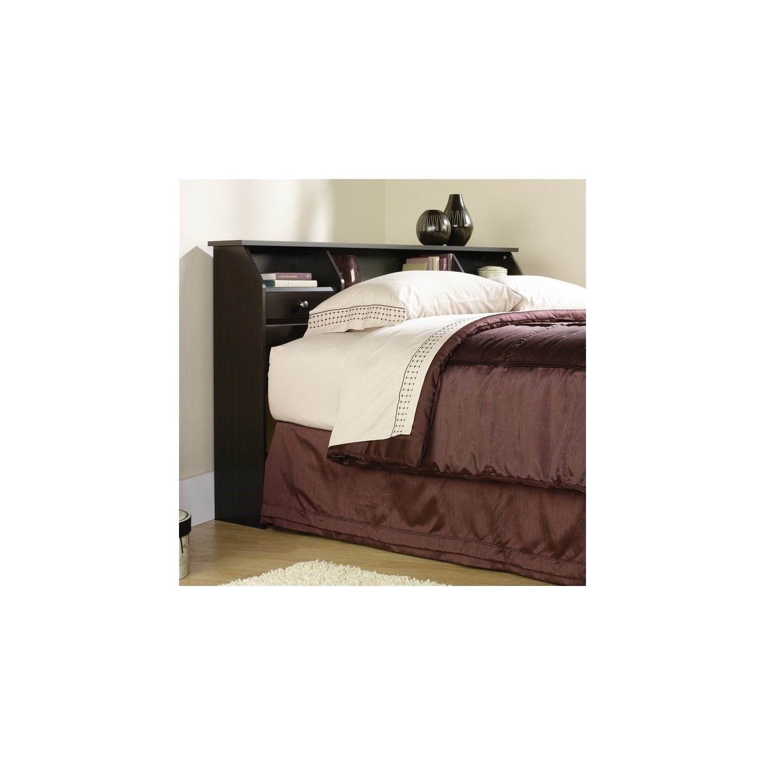 Sauder Shoal Creek Full Queen Bookcase Headboard In Espresso Sauder Shoal Creek Full Queen Bookcase Headboard In Espresso Only