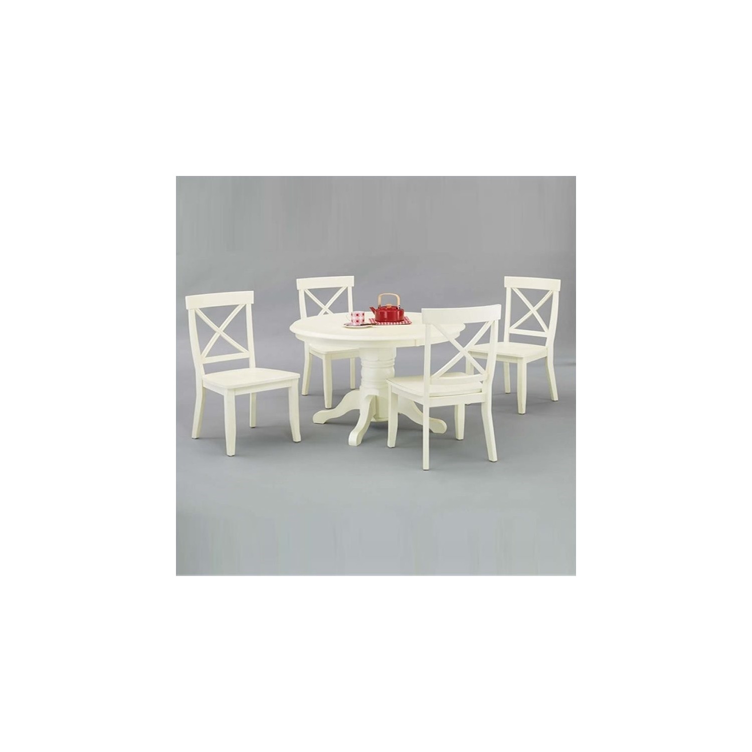 Home Styles Contemporary 5-Piece Dining Set - White