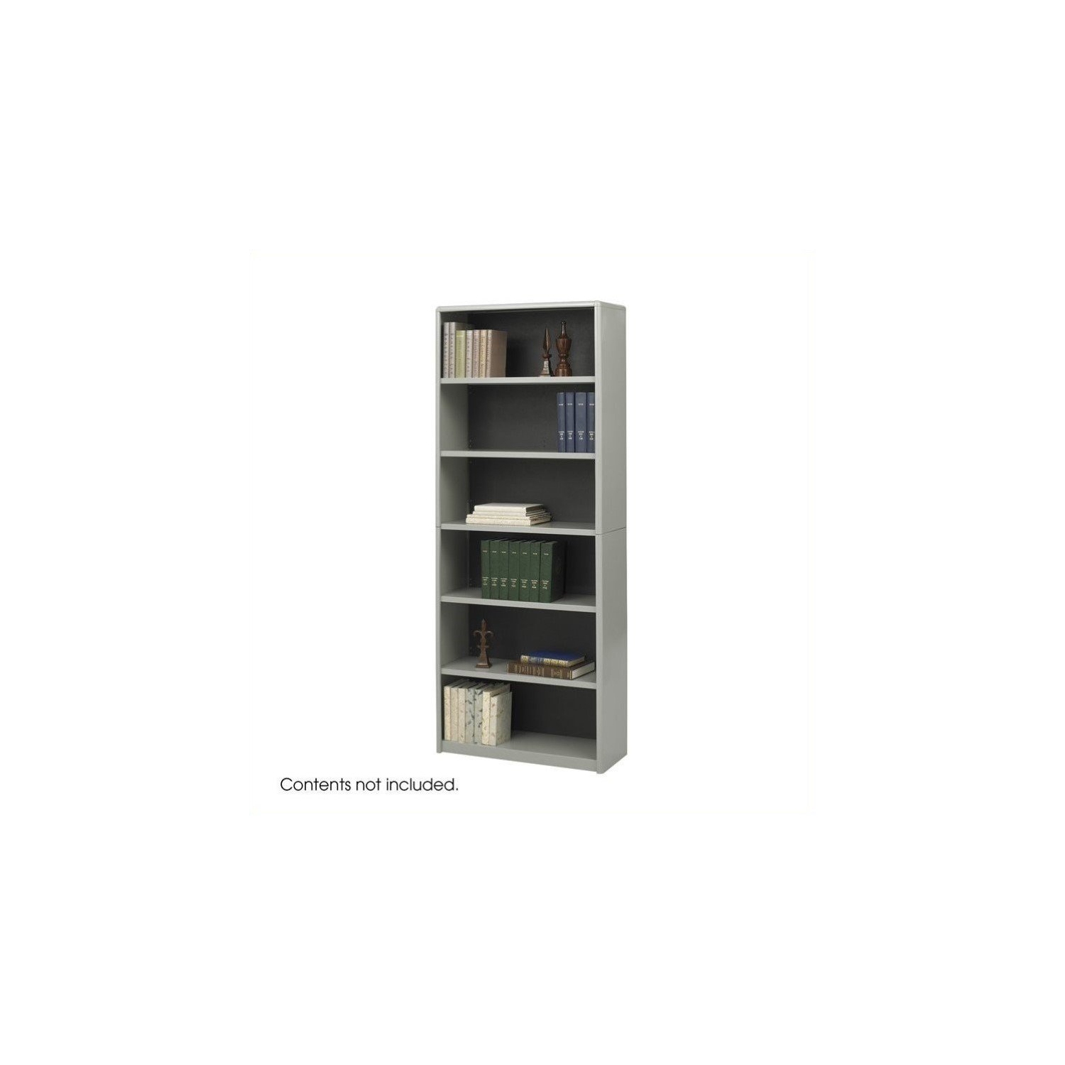 Safco ValueMate Standard 6 Shelf Economy Steel Bookcase in Gray