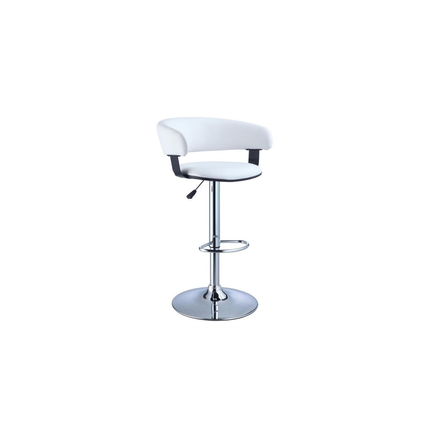 Powell Furniture Bar And Game Room 34 63 41 Adjule Stool In White Chrome