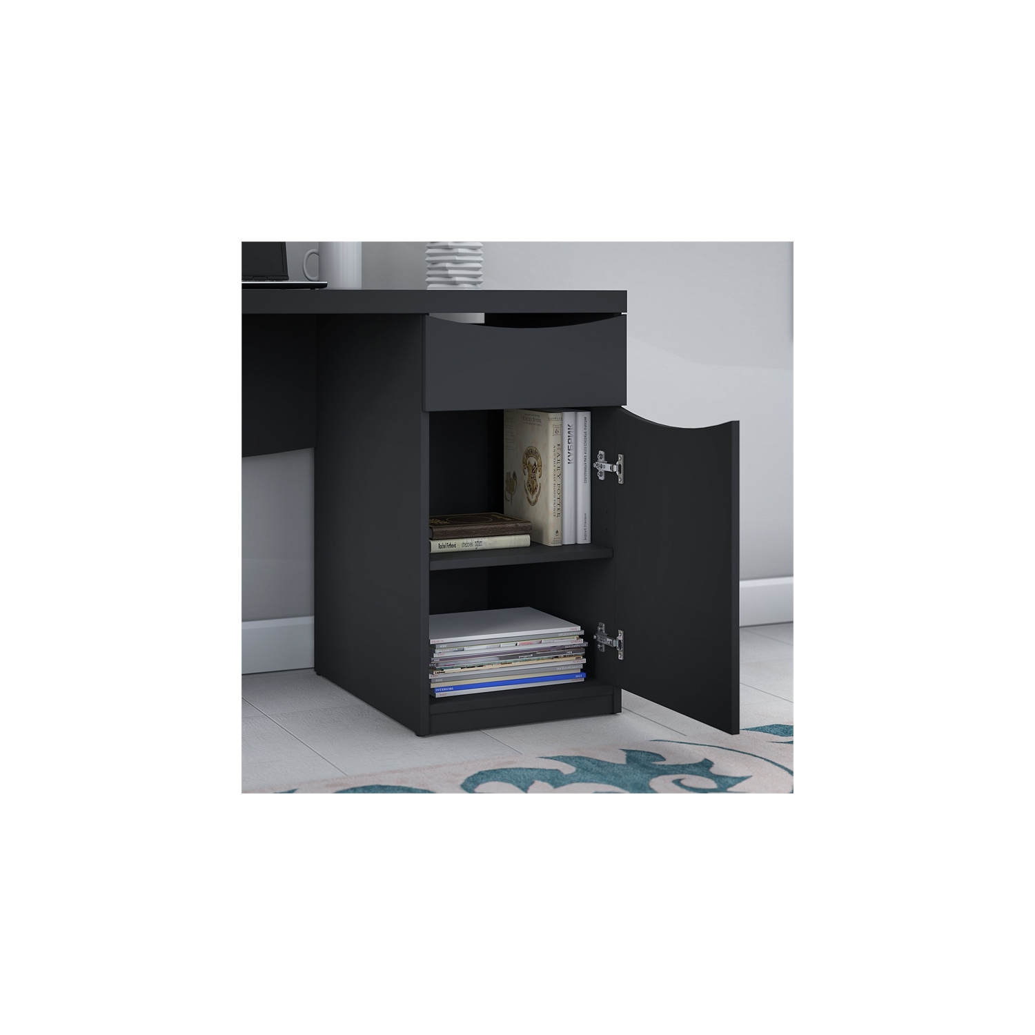 Bush Furniture Montrese Computer Desk in Classic Black