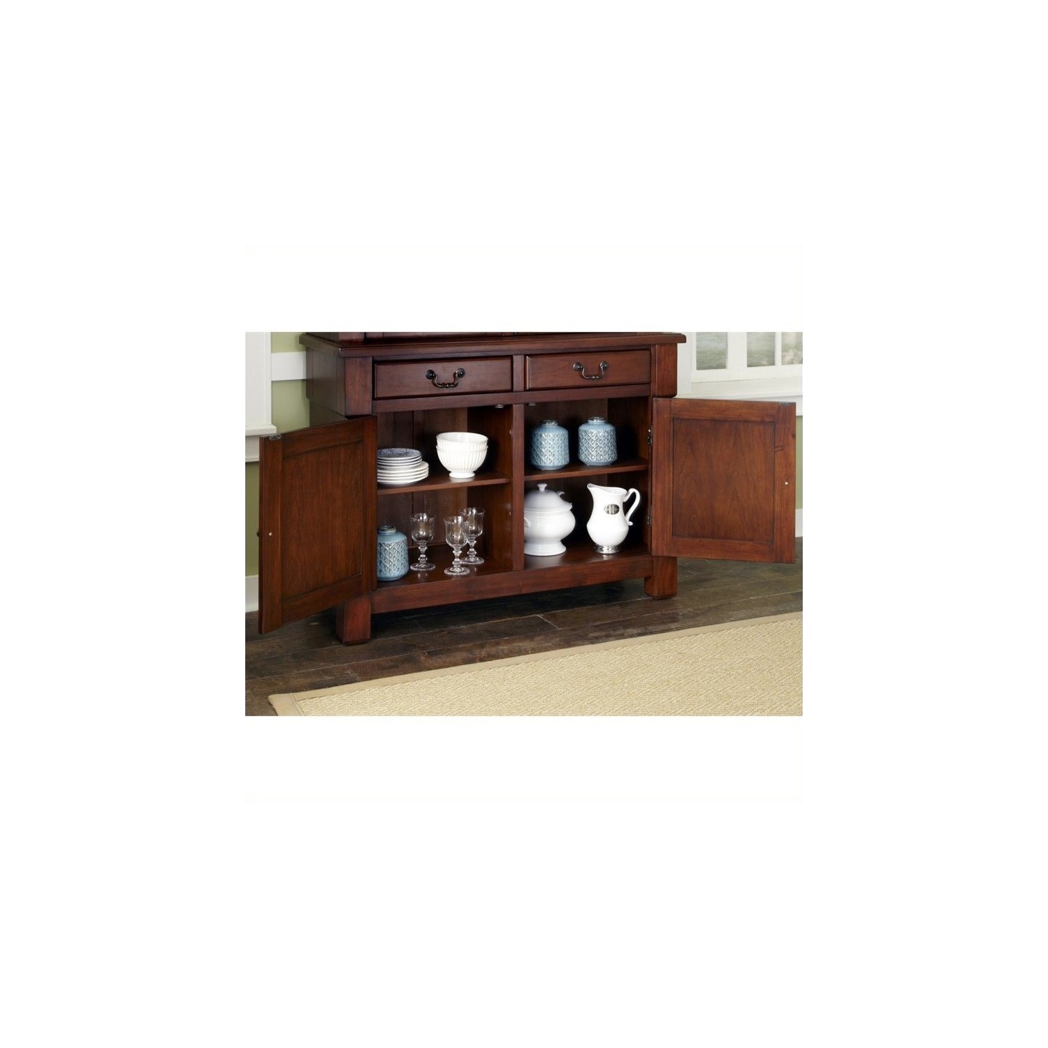 Homestyles Aspen Rustic Cherry Wood Buffet
