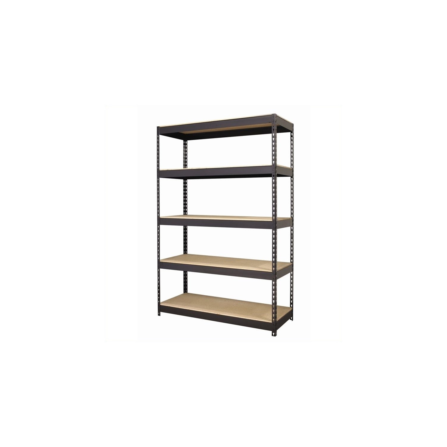 Iron Horse 3800 Riveted Steel Shelving 5-Shelf 18Dx48Wx72H Black
