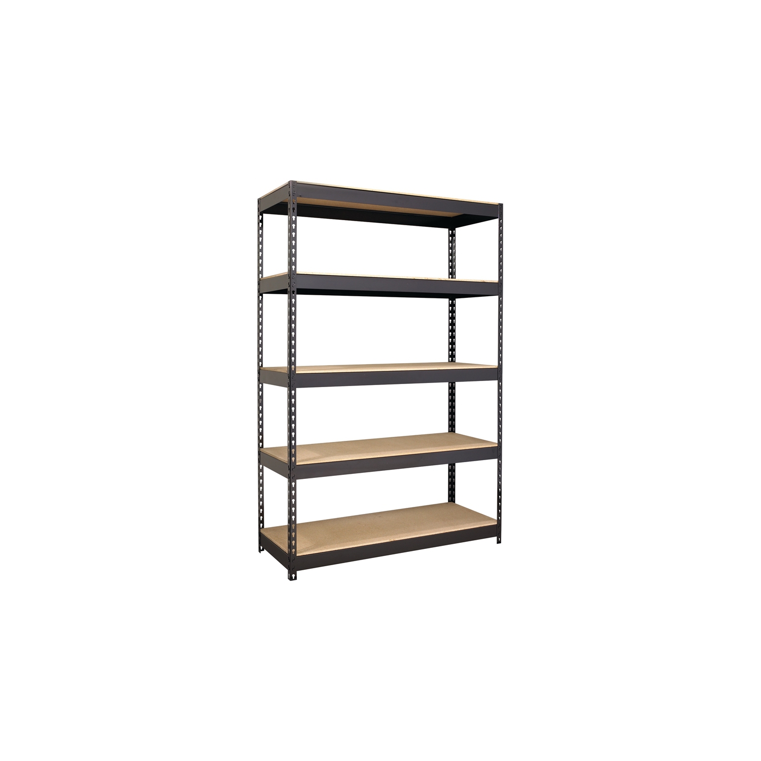 Iron Horse 3800 Riveted Steel Shelving 5-Shelf 18Dx48Wx72H Black