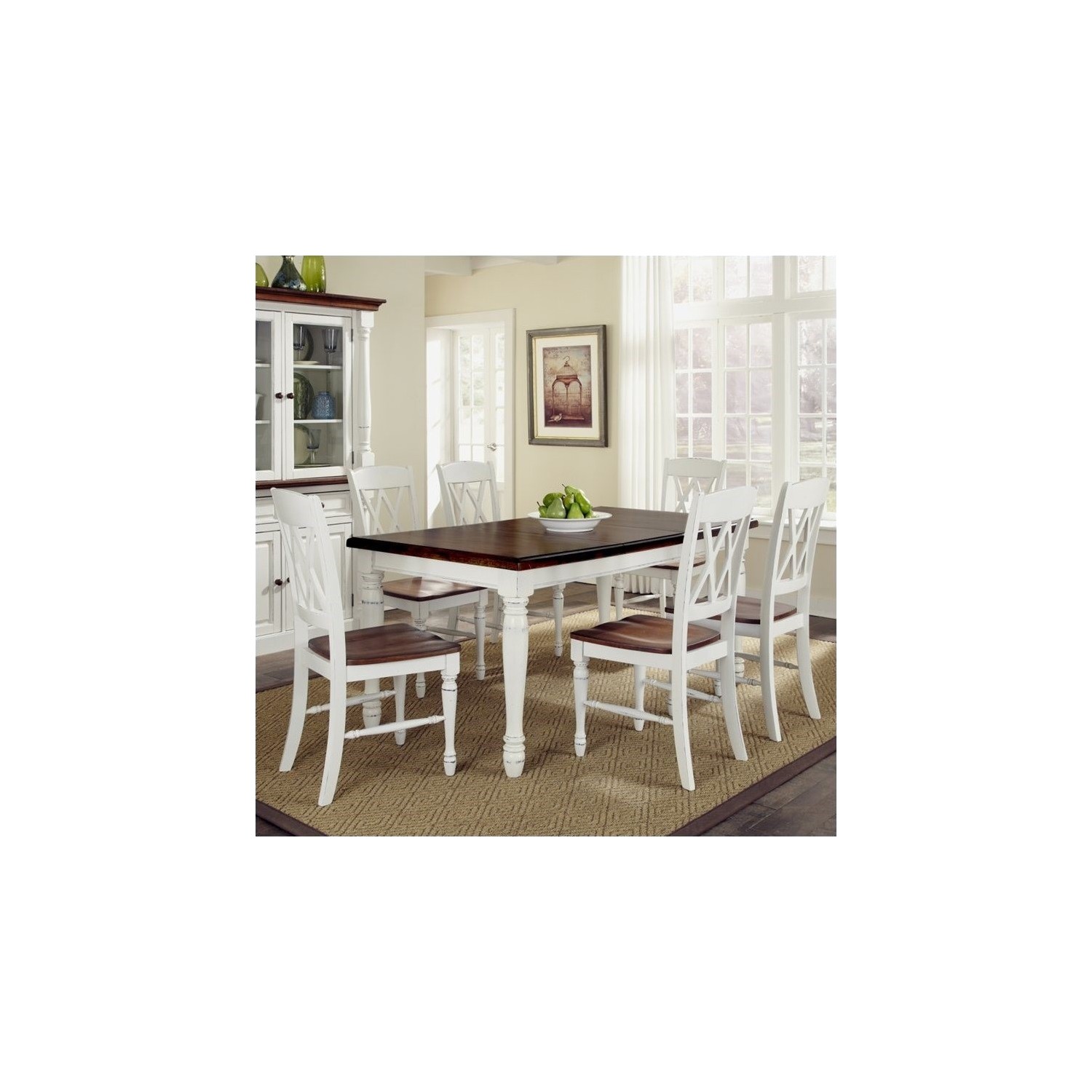 Monarch 7 - Piece Dining Set - White