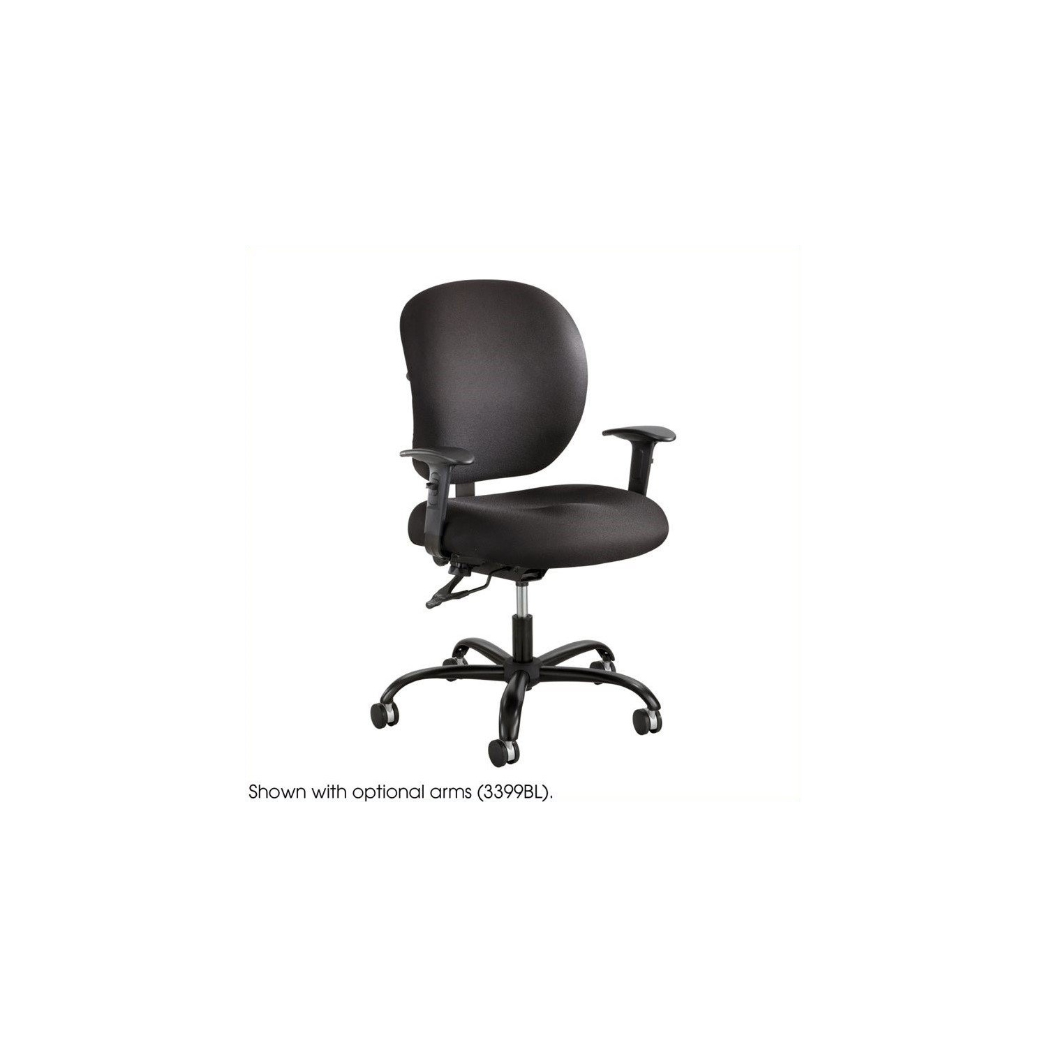 Safco Alday 24/7 Armless Task Office Chair in Black