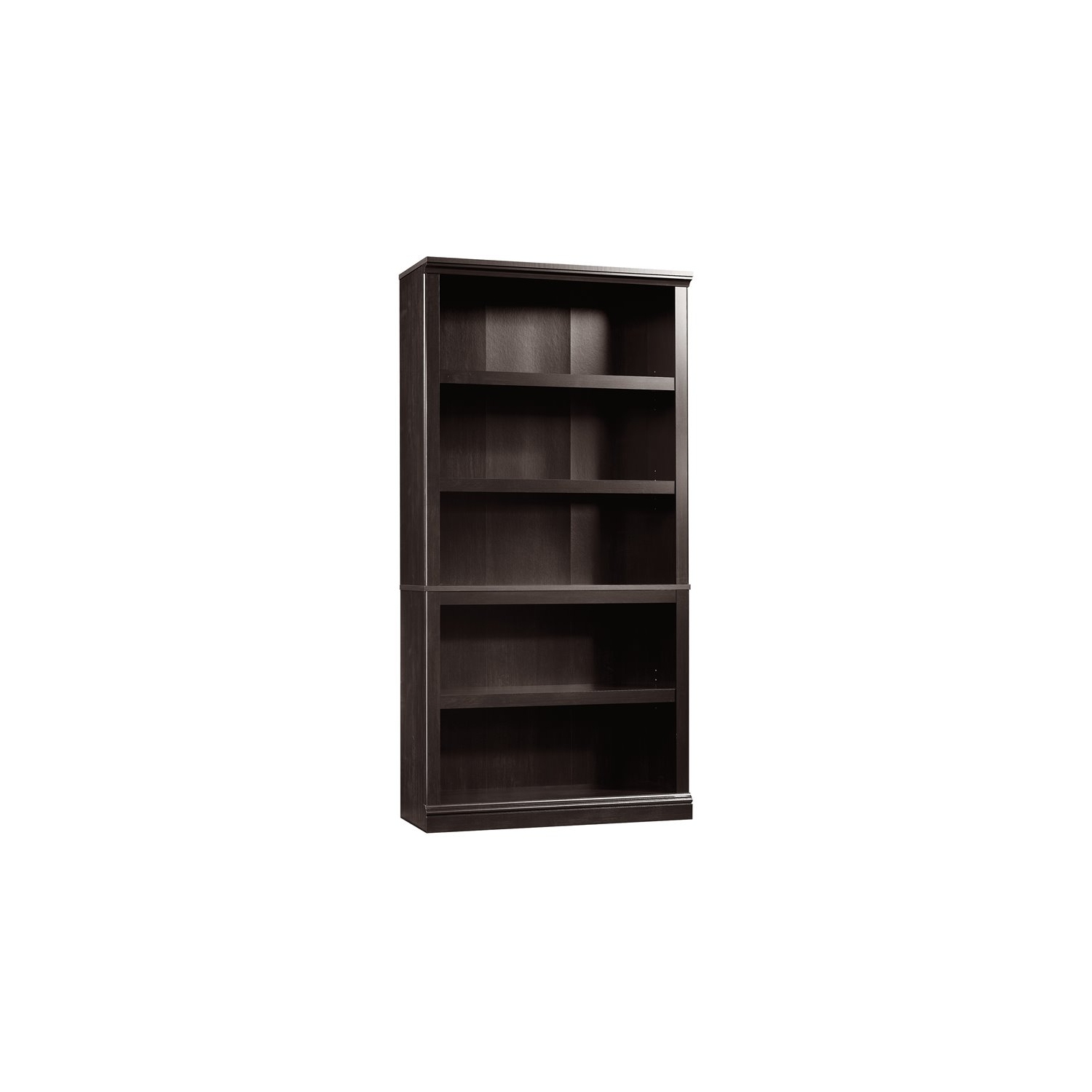 Sauder Select 5 Shelf Bookcase in Estate Black
