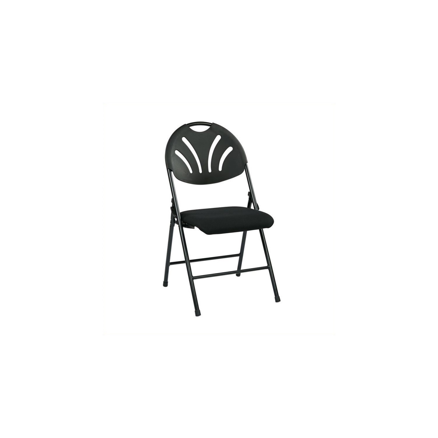 Set of 4 Plastic Folding Chair in Black by Office Star