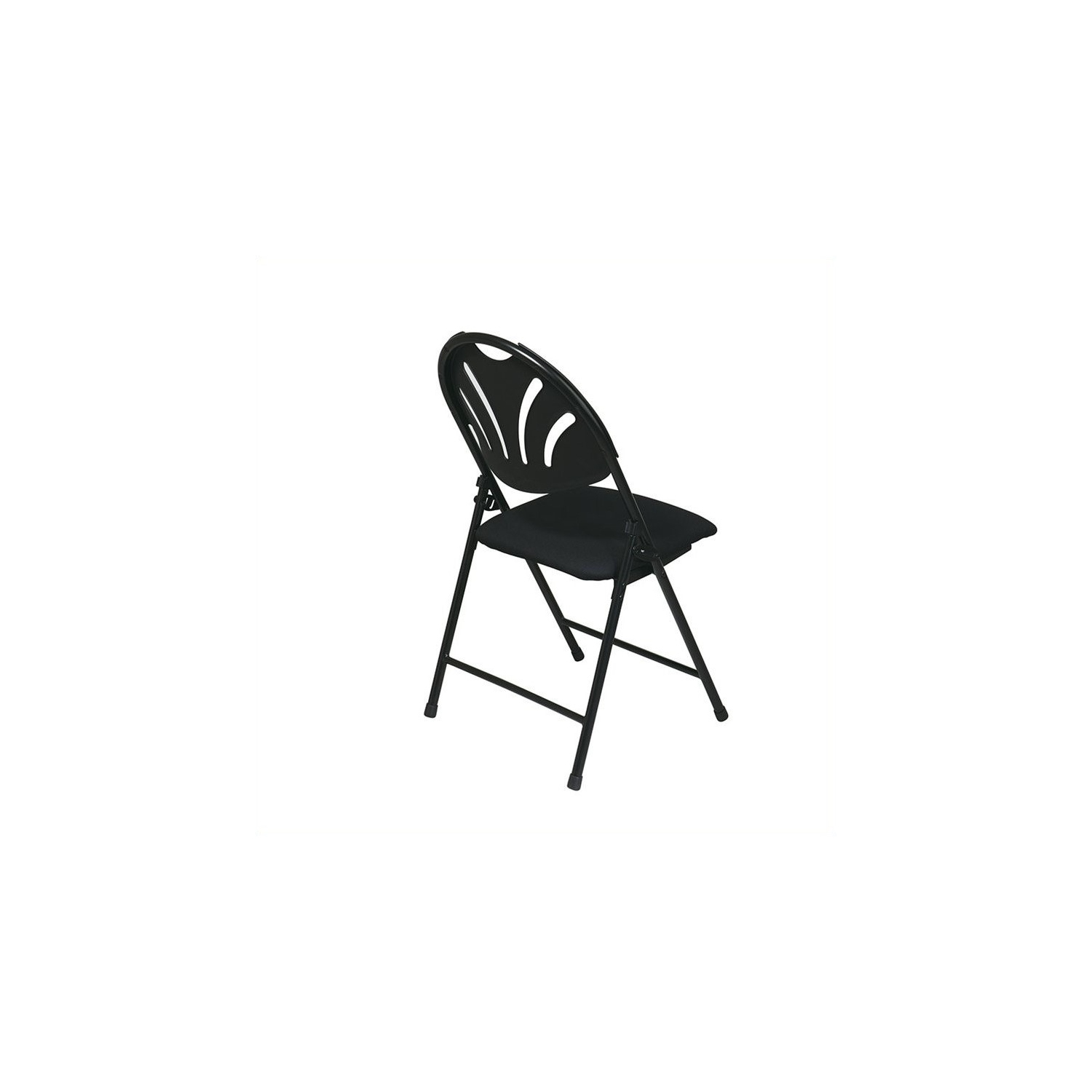 Set of 4 Plastic Folding Chair in Black by Office Star