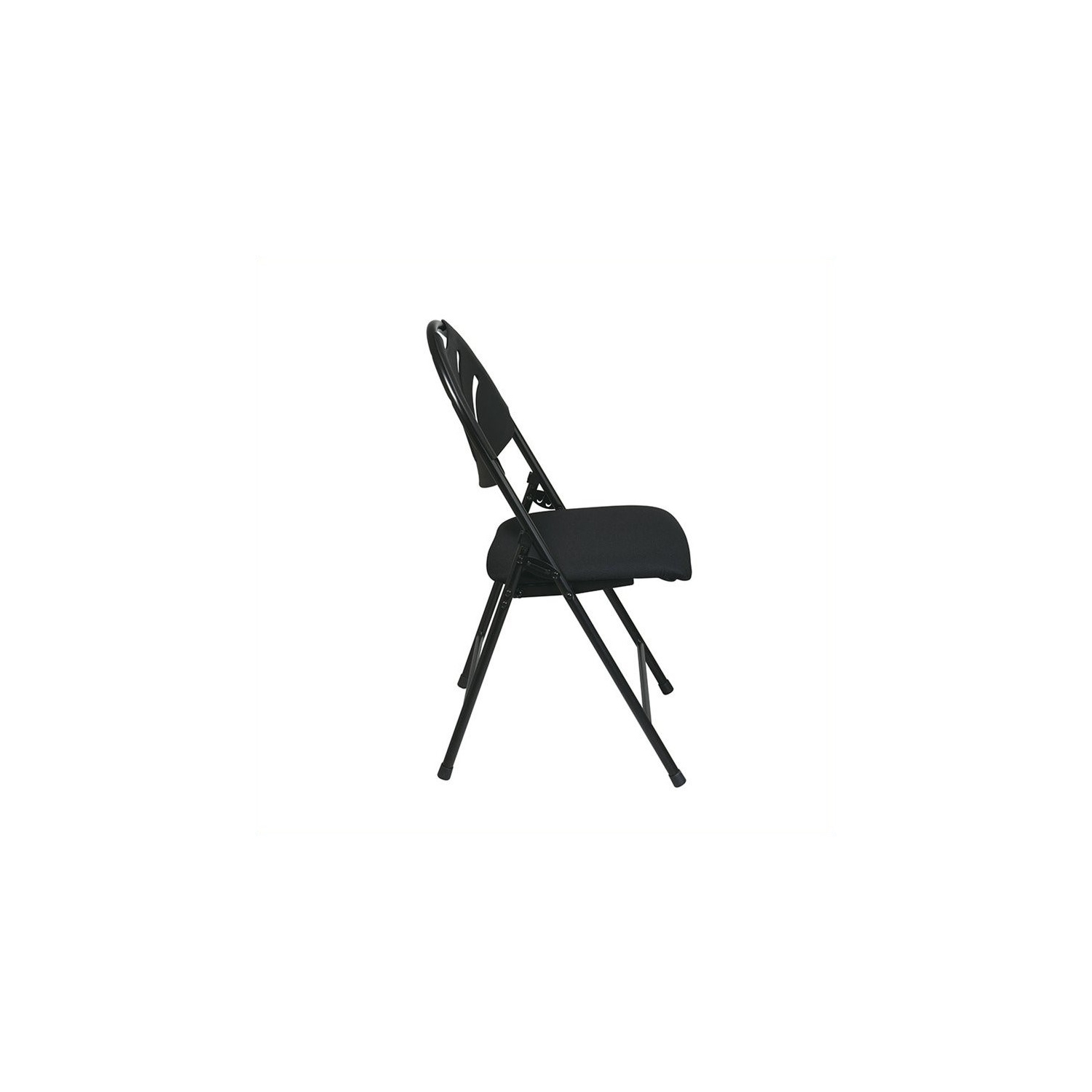 Set of 4 Plastic Folding Chair in Black by Office Star