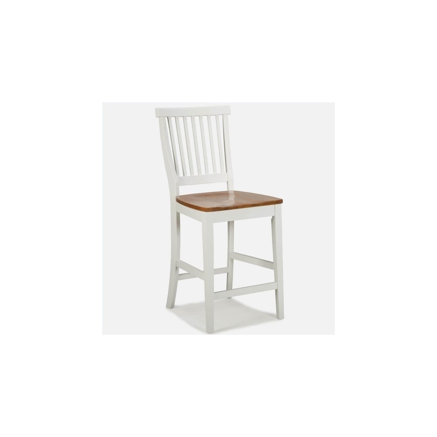 Home Styles Bar Stool Chair - Set of 1 - White; Oak