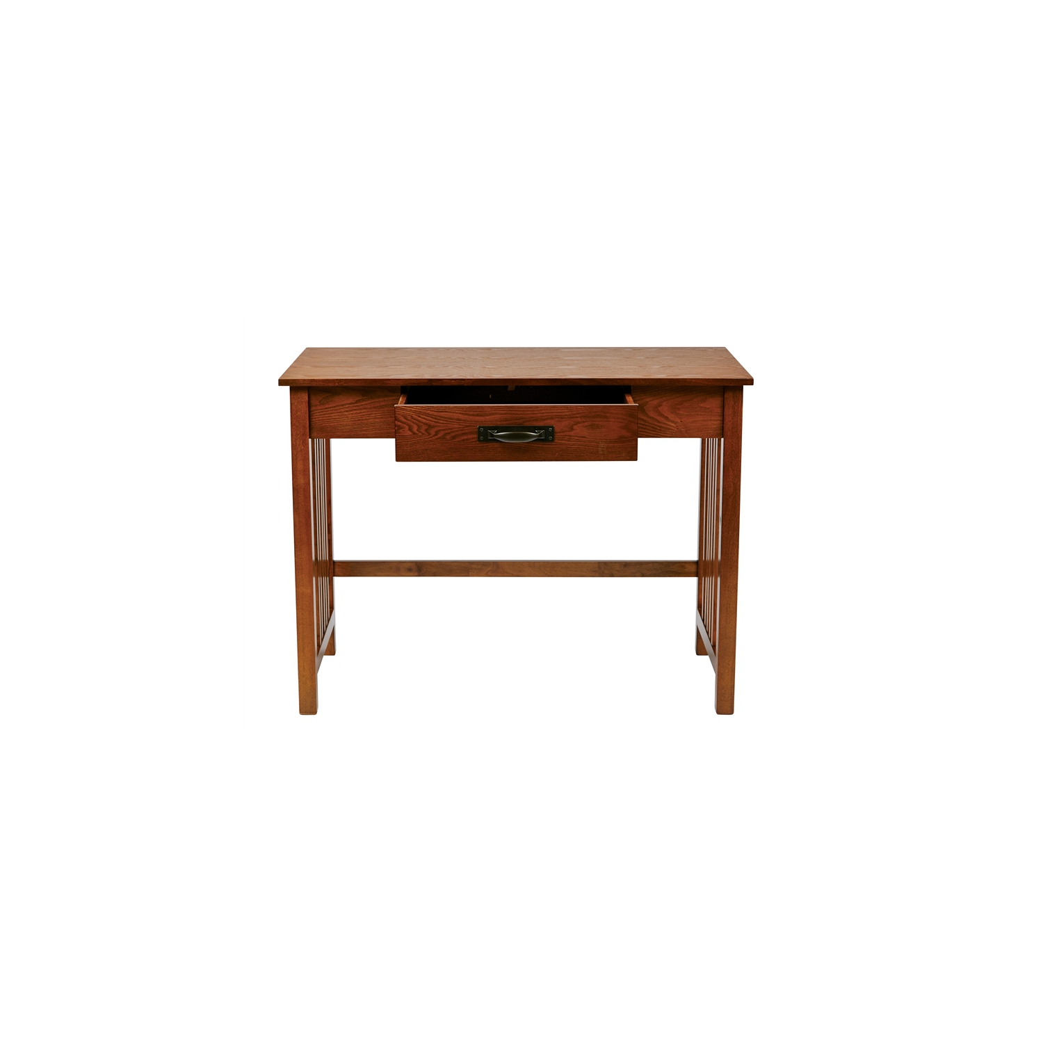 Sierra Writing Desk in Ash Brown Finish with Pull Out Drawer and Solid Wood Legs