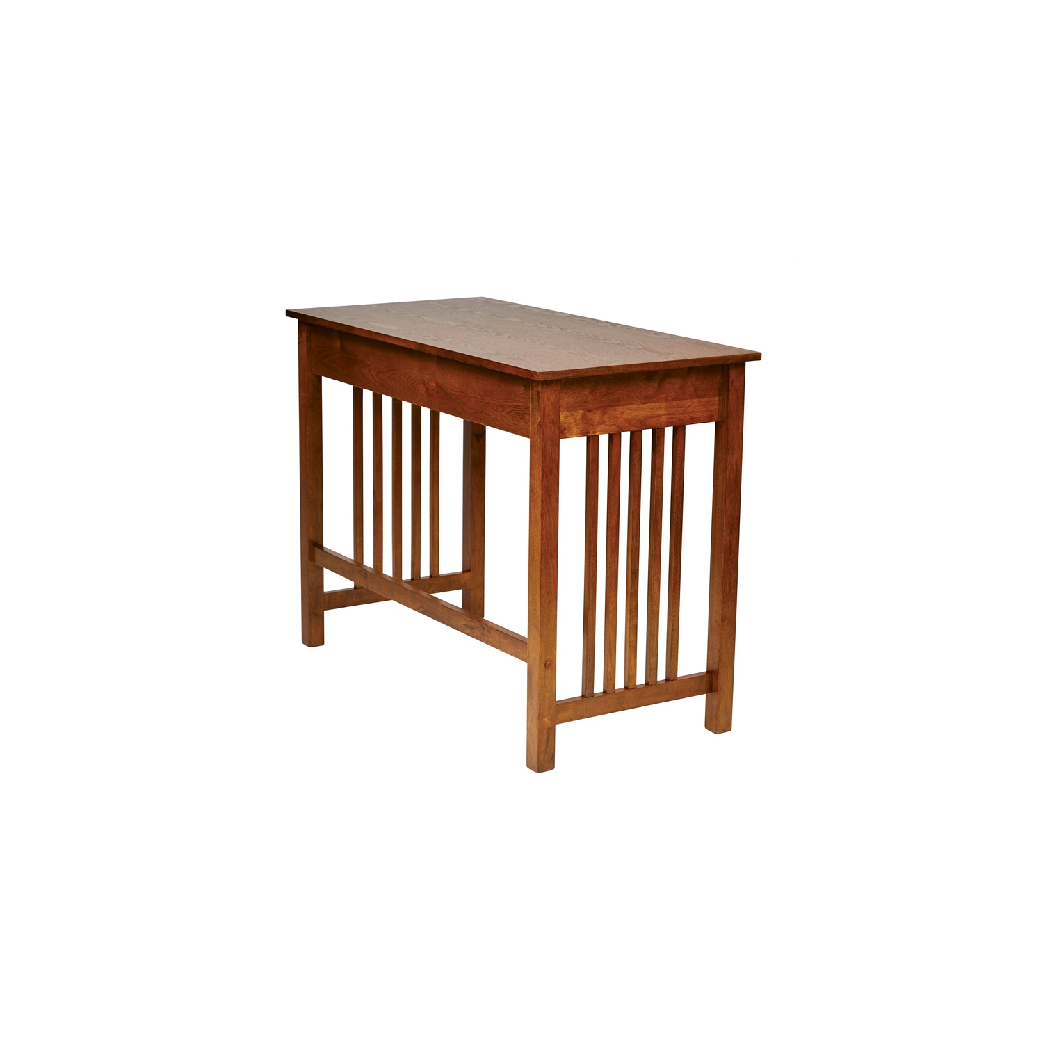 Sierra Writing Desk in Ash Brown Finish with Pull Out Drawer and Solid Wood Legs