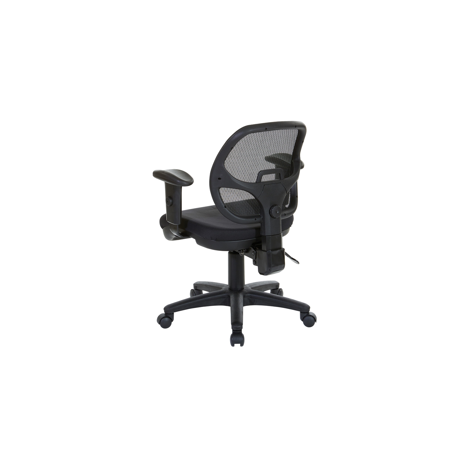 Fauteuil de bureau ergonomique avec accoudoirs réglables en noir charbon