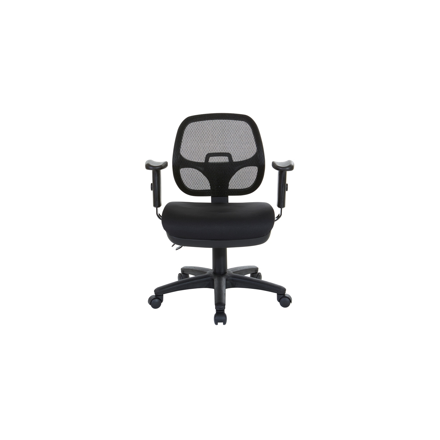 Fauteuil de bureau ergonomique avec accoudoirs réglables en noir charbon