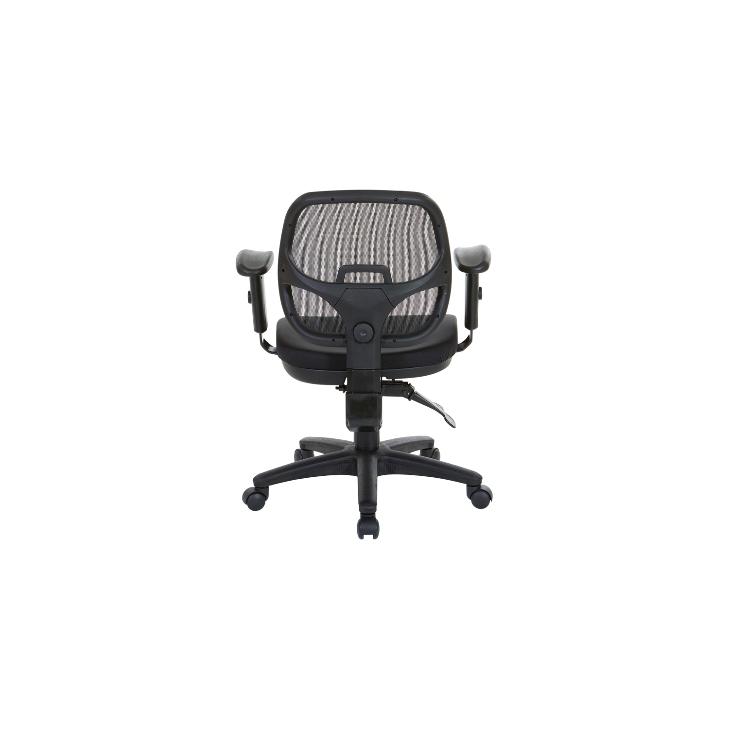 Fauteuil de bureau ergonomique avec accoudoirs réglables en noir charbon
