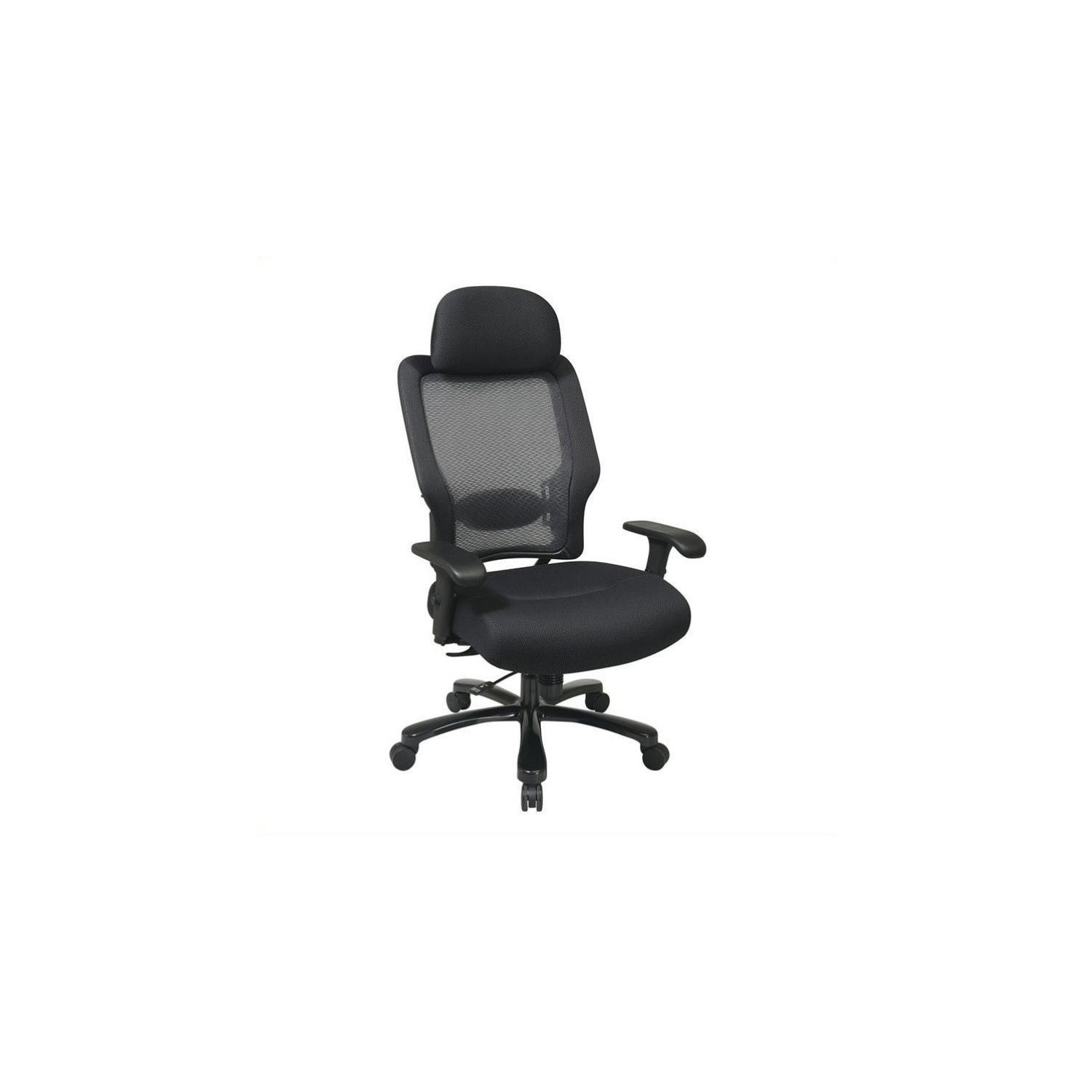 Professional Air Grid Back and Black Mesh Fabric Seat with Steel Finish Base