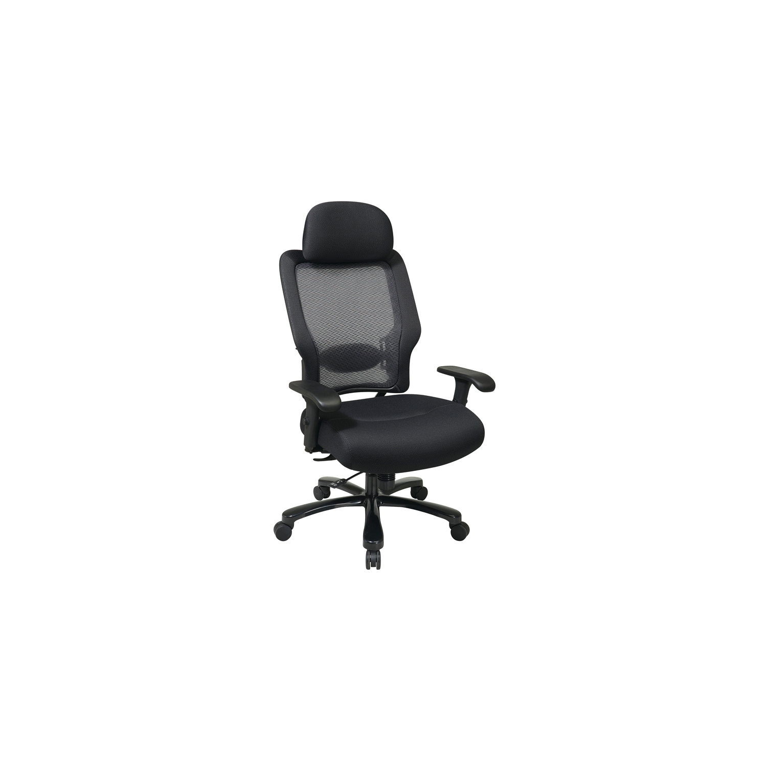 Professional Air Grid Back and Black Mesh Fabric Seat with Steel Finish Base