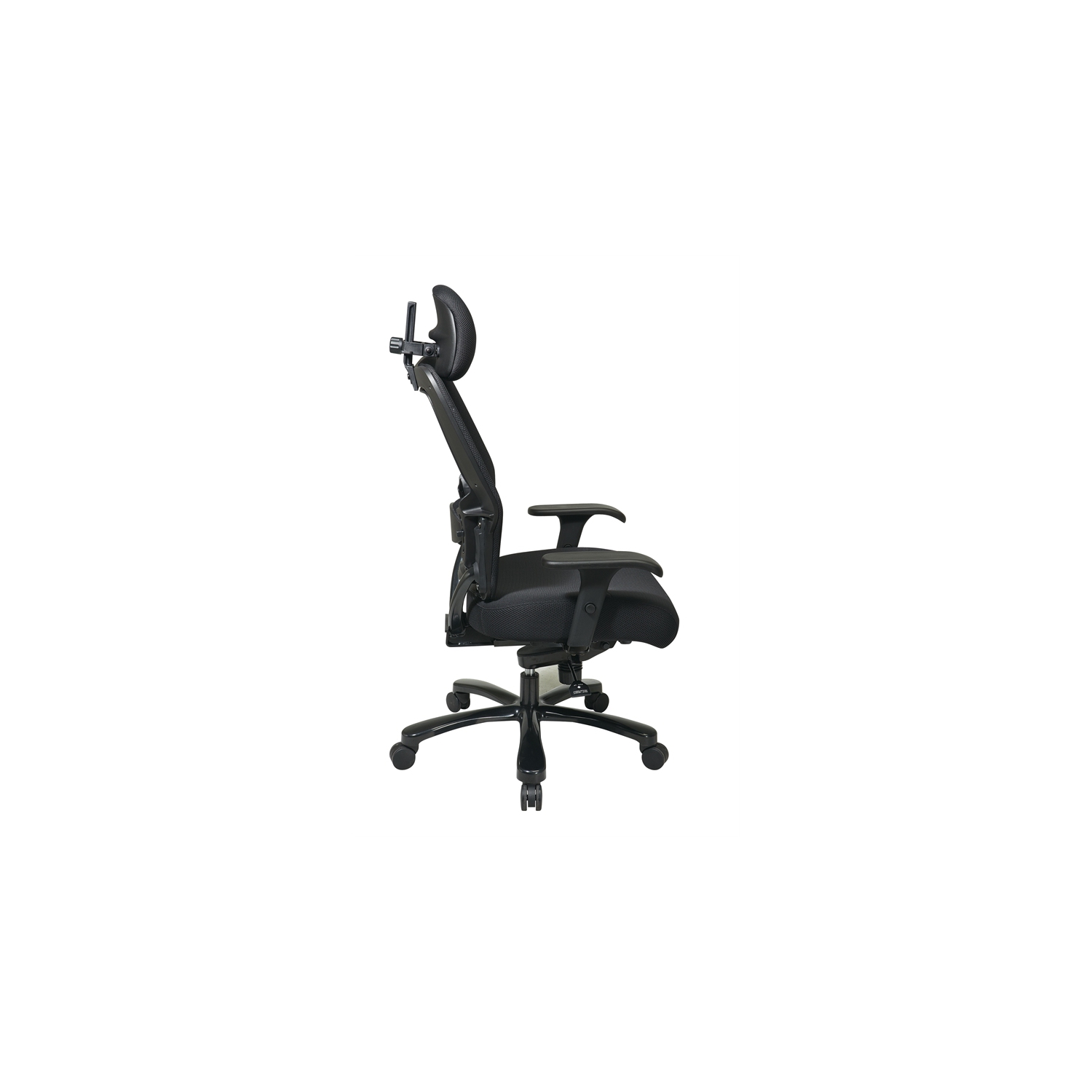 Professional Air Grid Back and Black Mesh Fabric Seat with Steel Finish Base