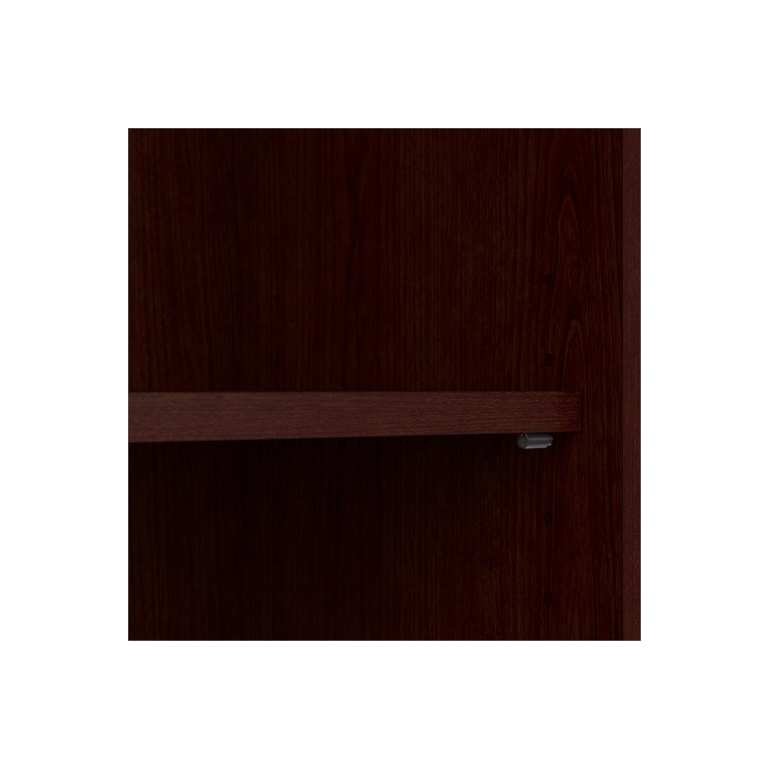 Bush Cabot 5-Shelf Engineered Wood Tall Bookcase in Harvest Cherry