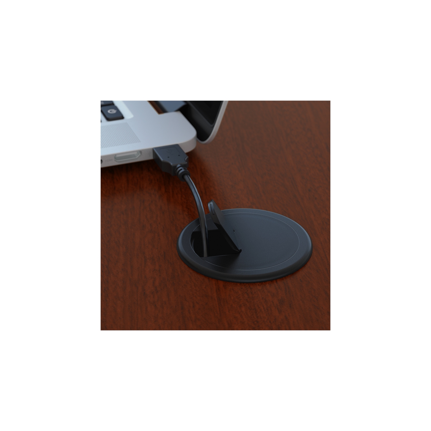 Series C 72W U Shaped Desk with File Cabinets in Mahogany - Engineered Wood