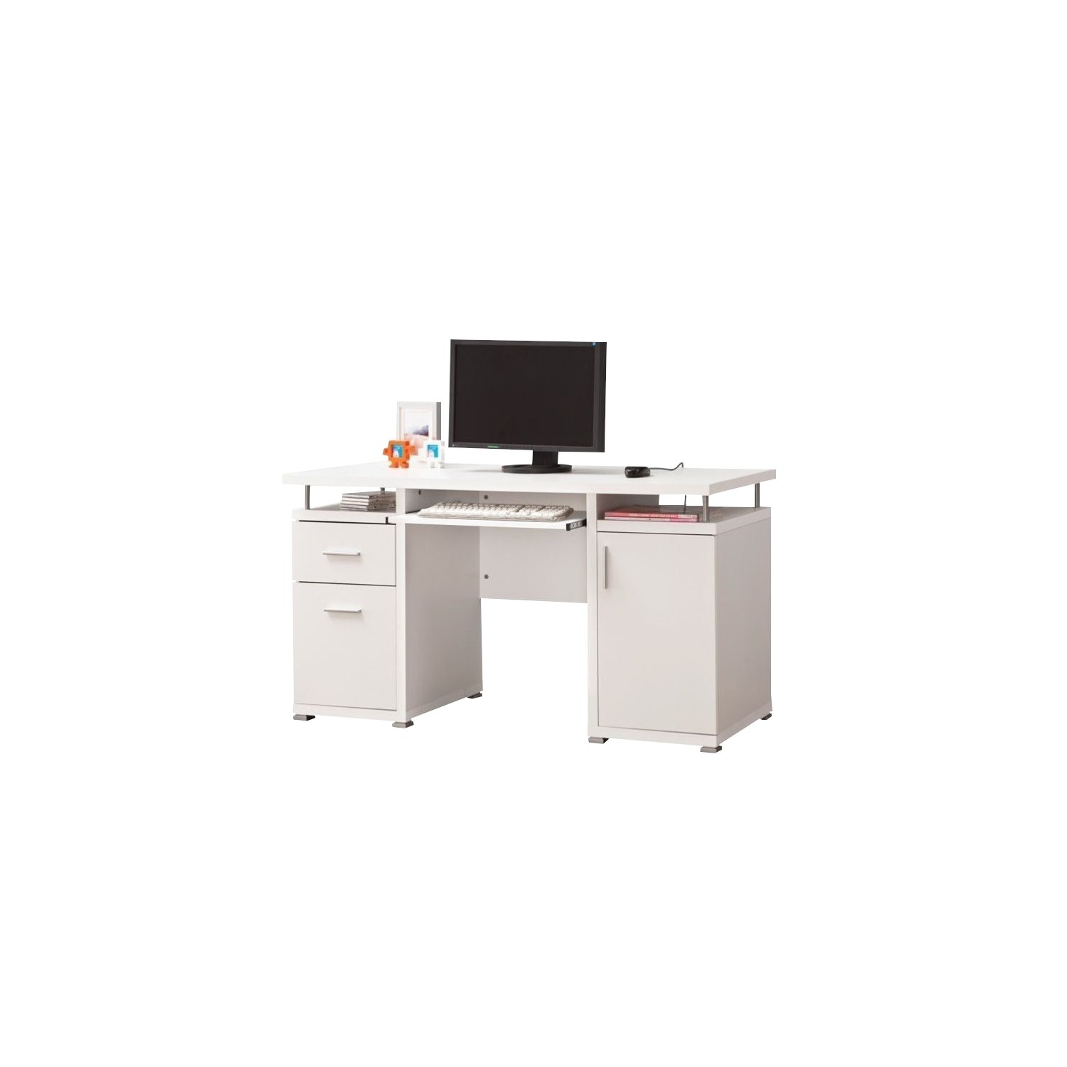 Coaster 2 Drawer Computer Desk in White