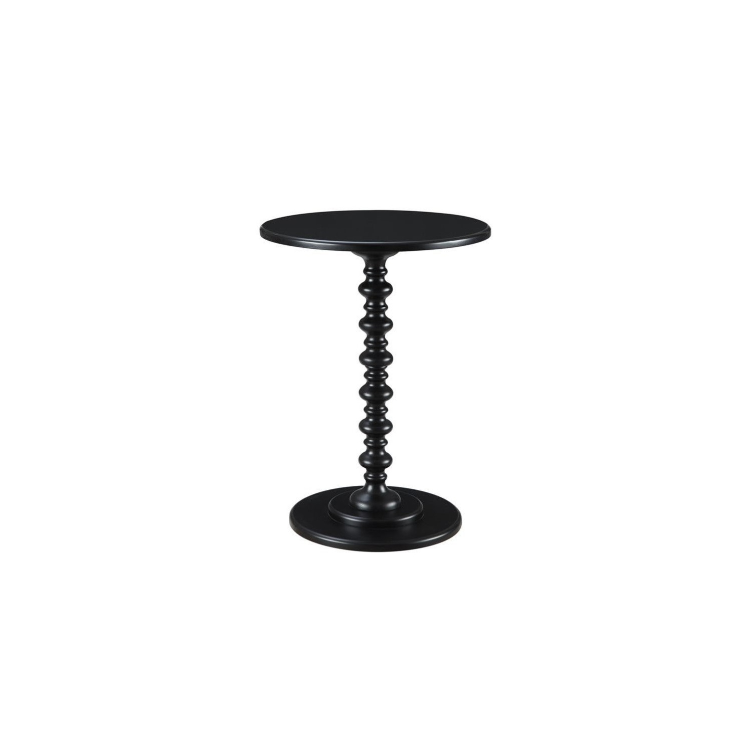 Convenience Concepts Palm Beach Spindle Table in Black Wood Finish