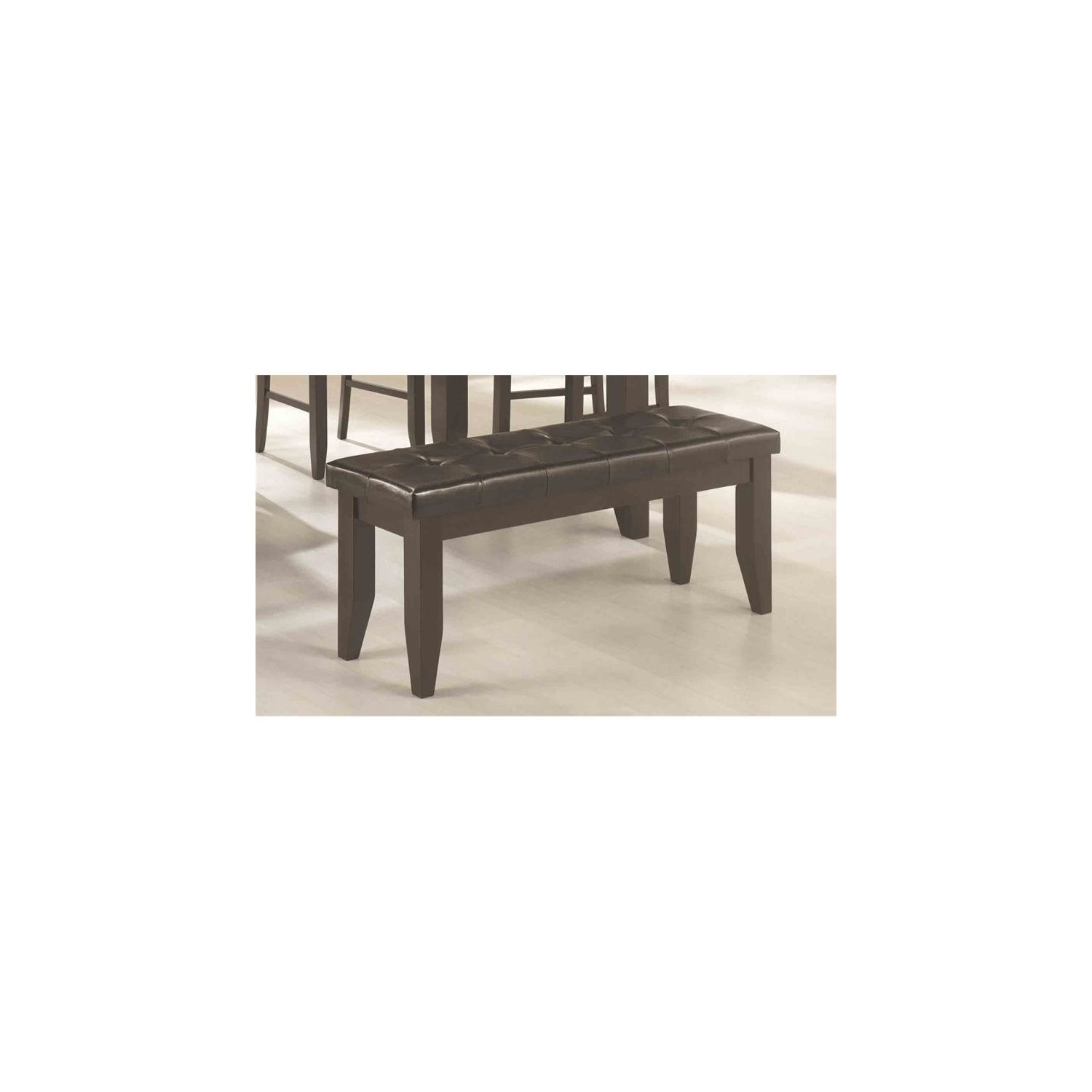 Coaster Page Contemporary Tufted Dining Bench in Black
