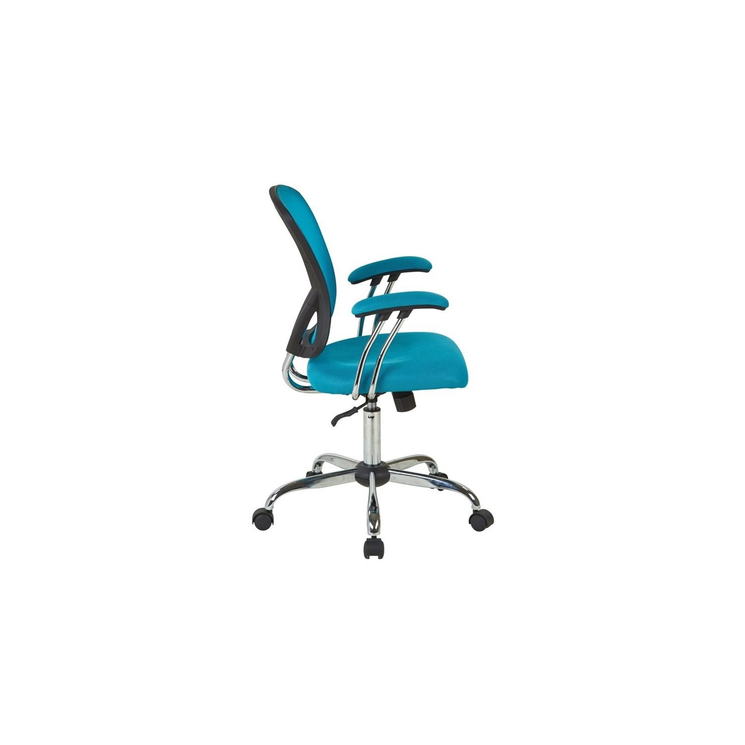 Juliana Task Chair with Blue Mesh Fabric Seat