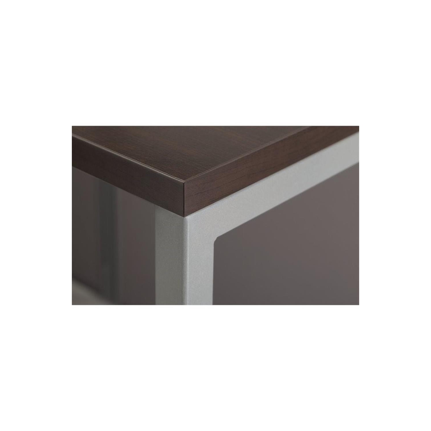 Bush Business Furniture Easy Office Wood Computer Desk for Four in Mocha Cherry