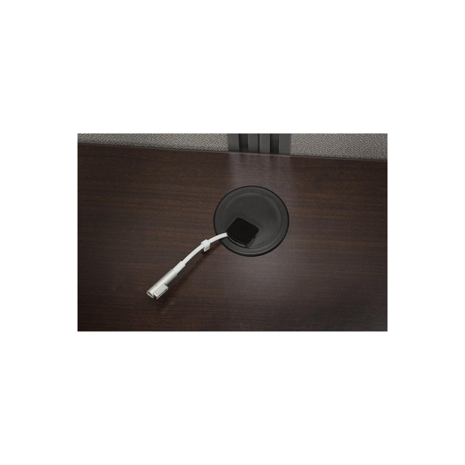 Bush Business Furniture Easy Office Wood Computer Desk for Four in Mocha Cherry