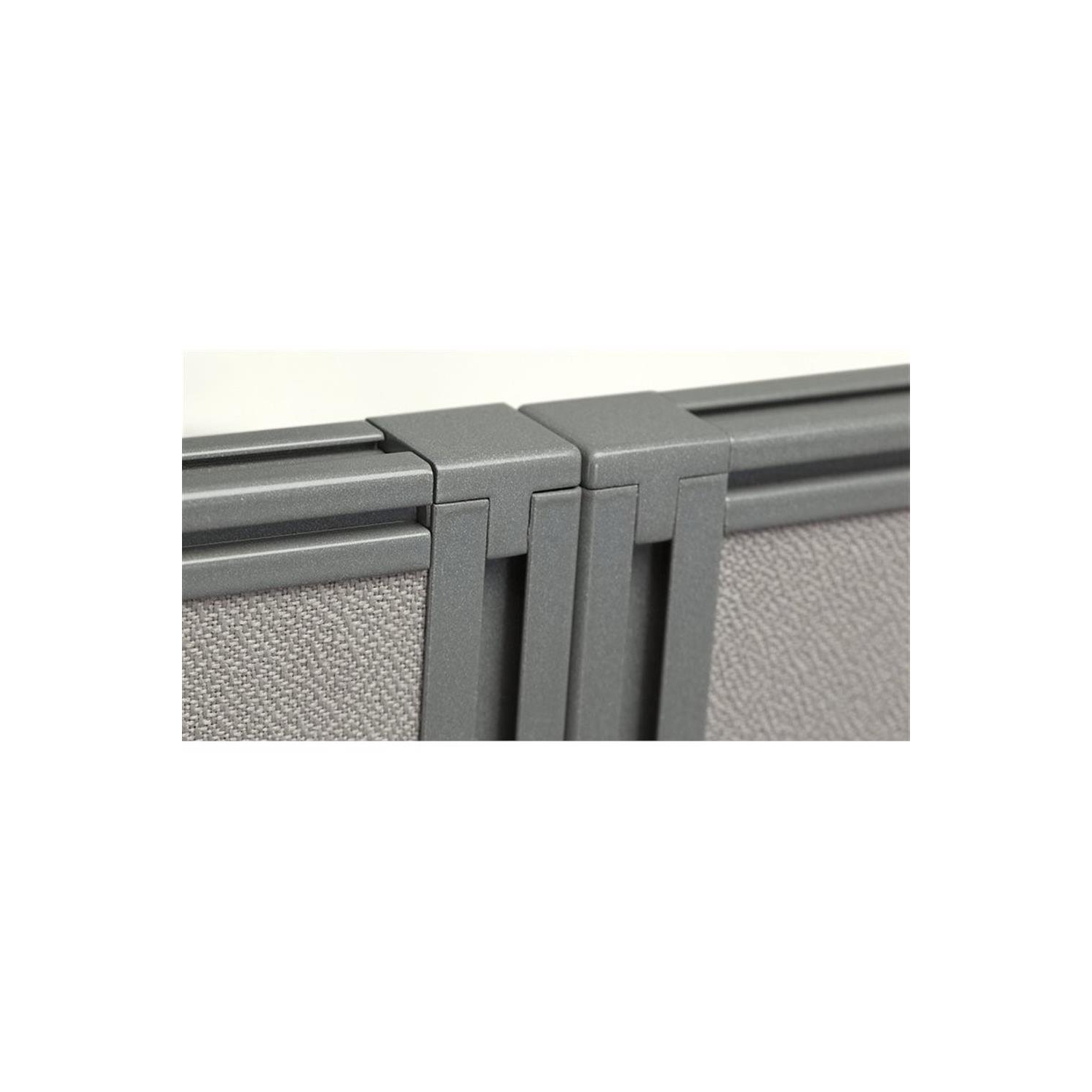 Bush Business Furniture Easy Office Wood Computer Desk for Four in Mocha Cherry